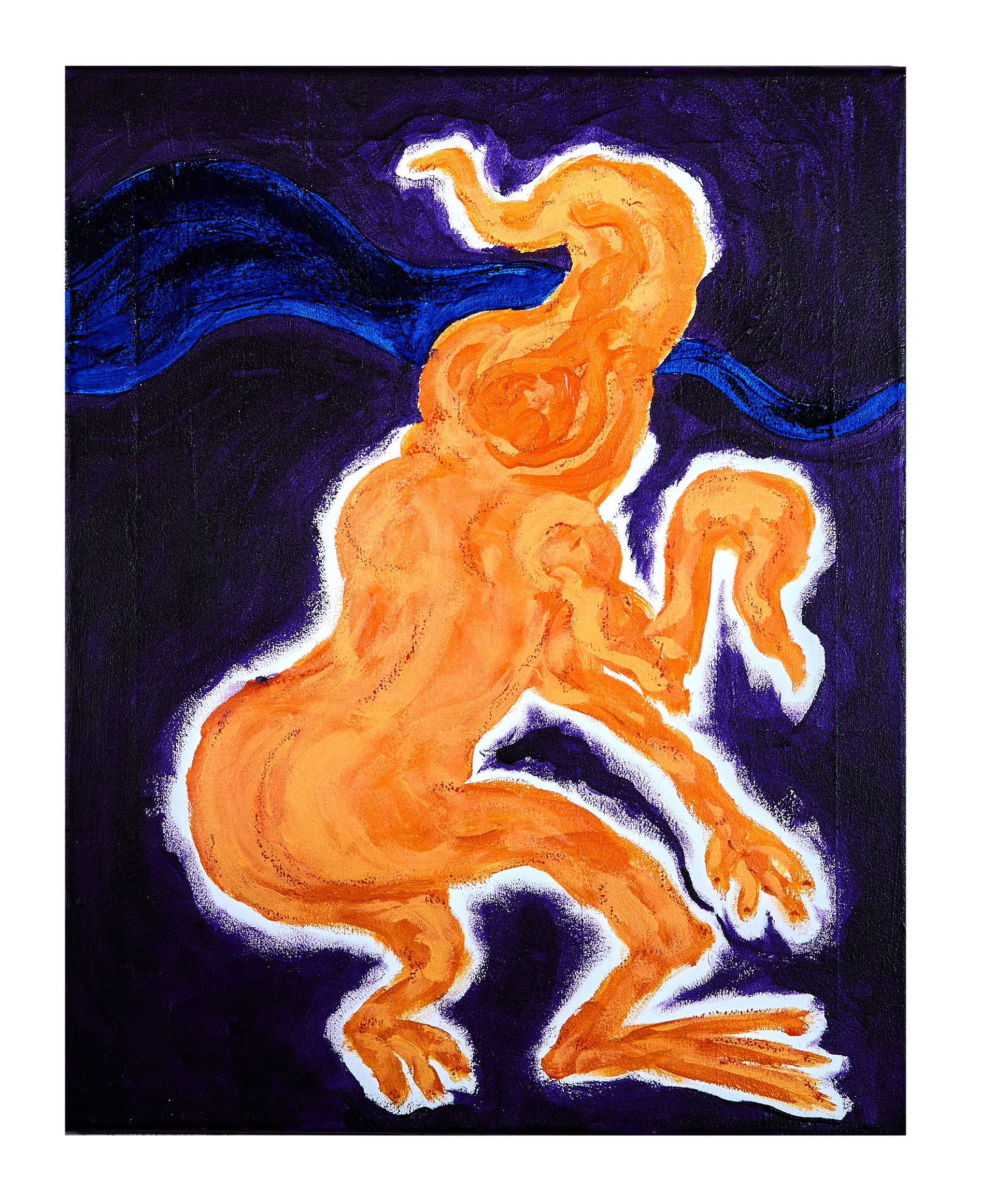 Ohne Titel, Acryl und Öl auf Leinwand, 50 x 40 cm, 2020