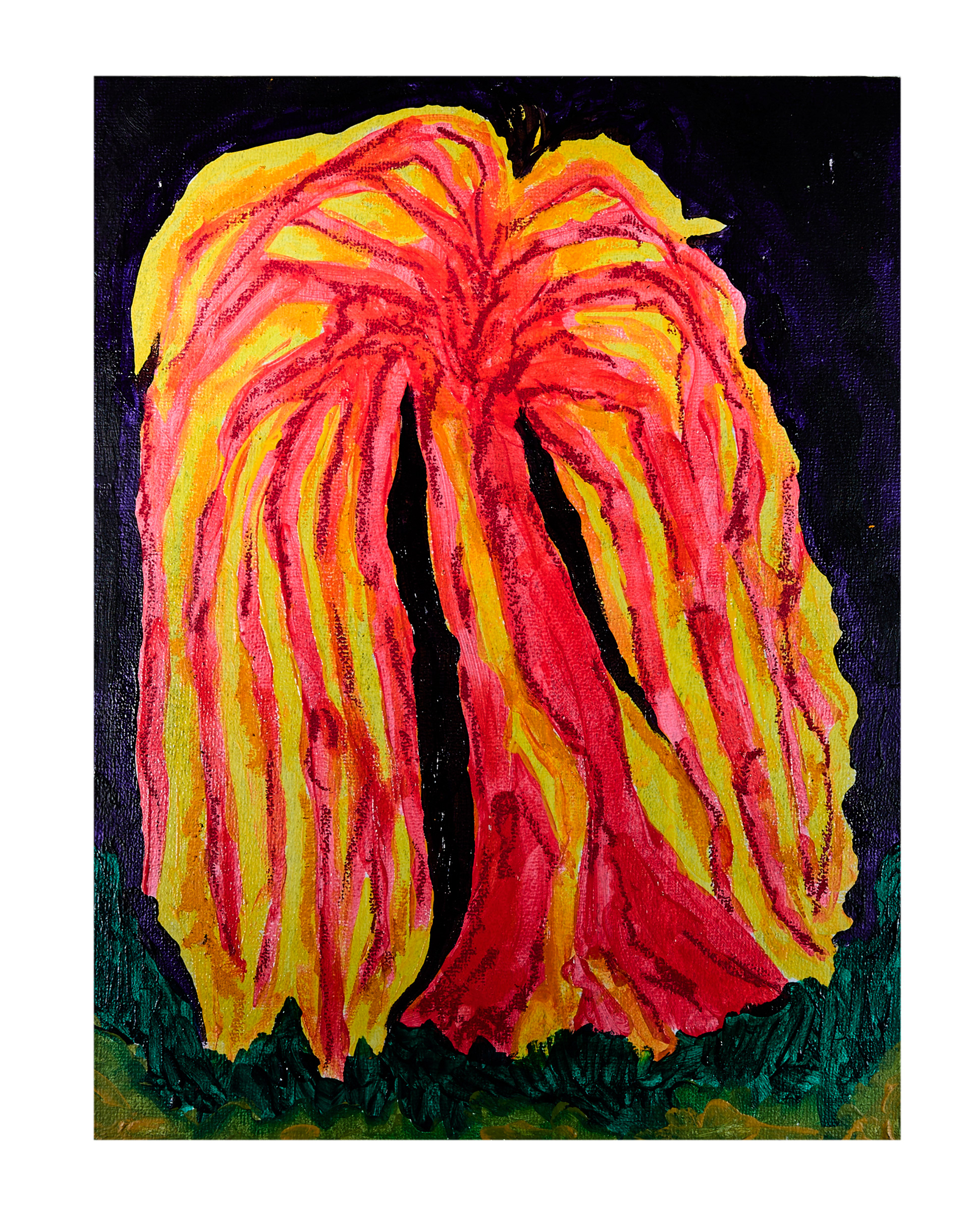 Ohne Titel, Acryl und Öl auf Holz, 44 x 33 cm, 2020