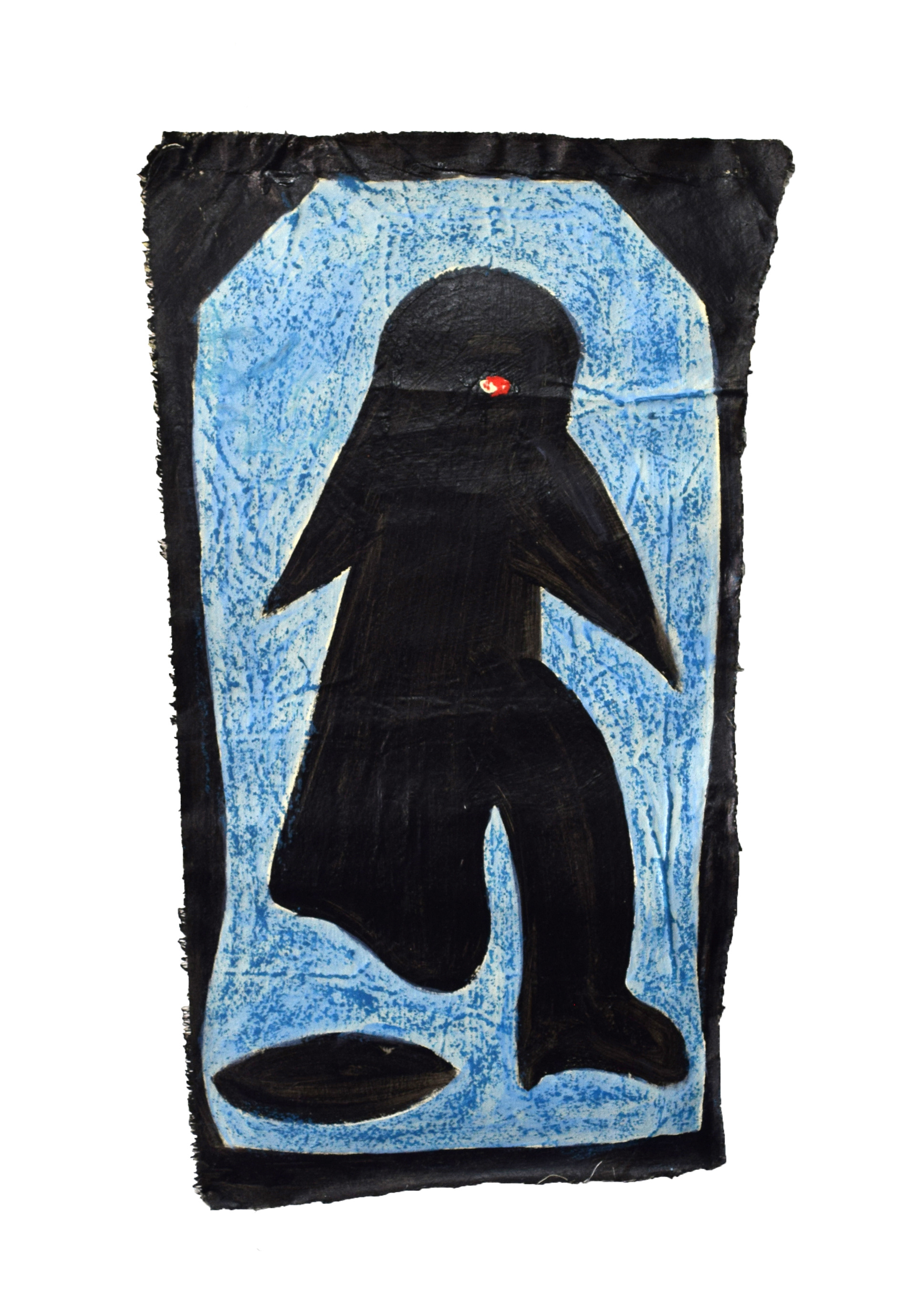 Ohne Titel, Acryl und Öl auf Leinwand, 59 x 30 cm, 2022