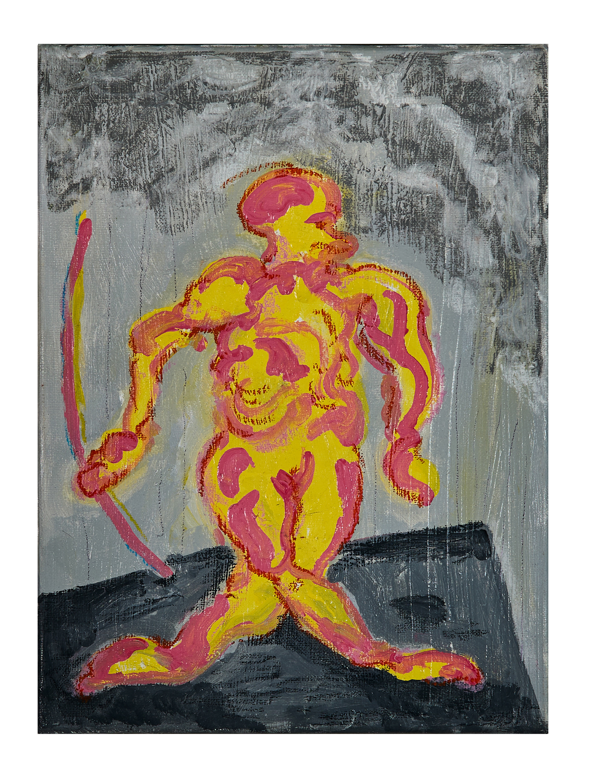 Ohne Titel, Acryl und Öl auf Leinwand, 40 x 30 cm, 2020