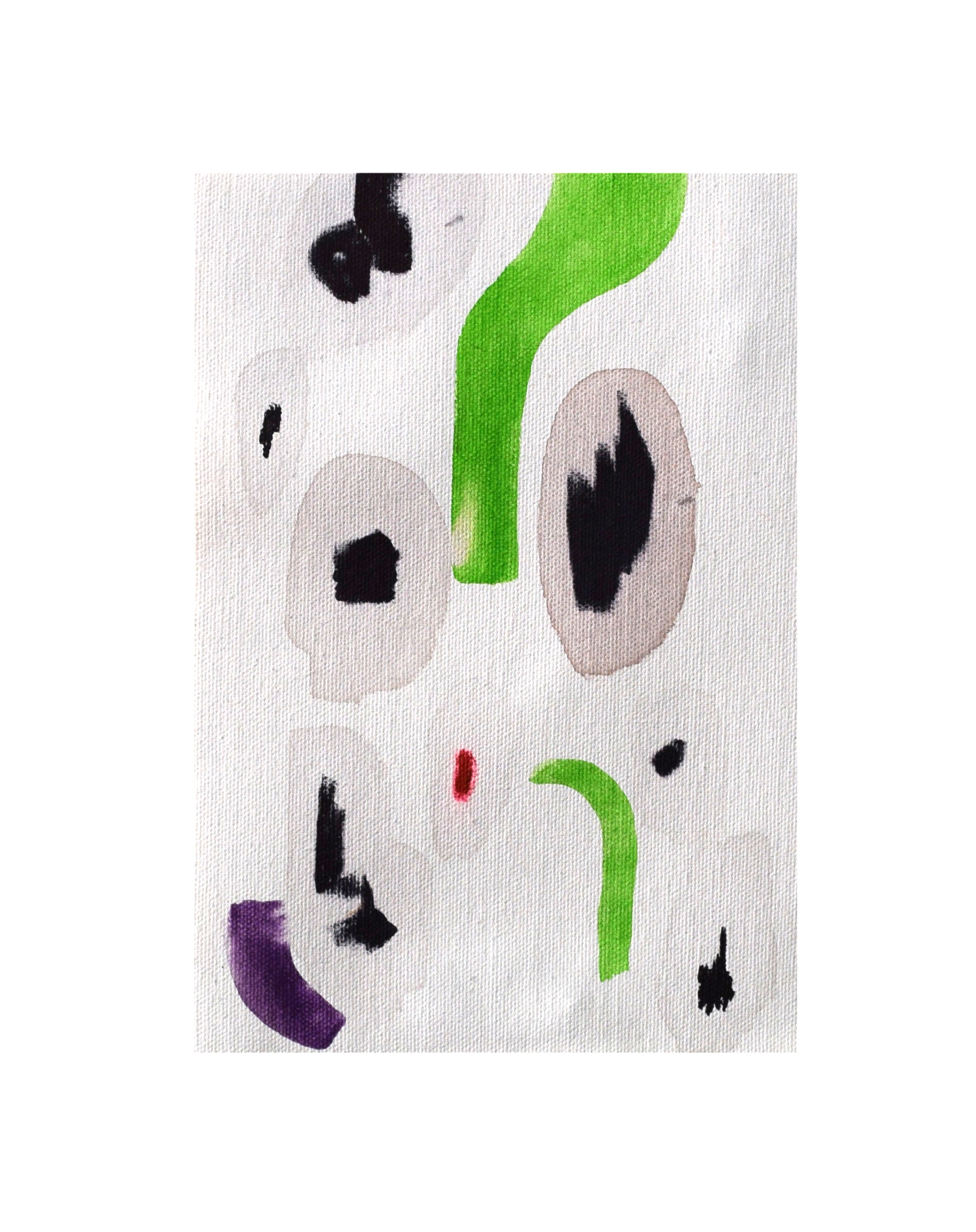 Ohne Titel, Couache auf Leinwand, 23 x 16 cm, 2022