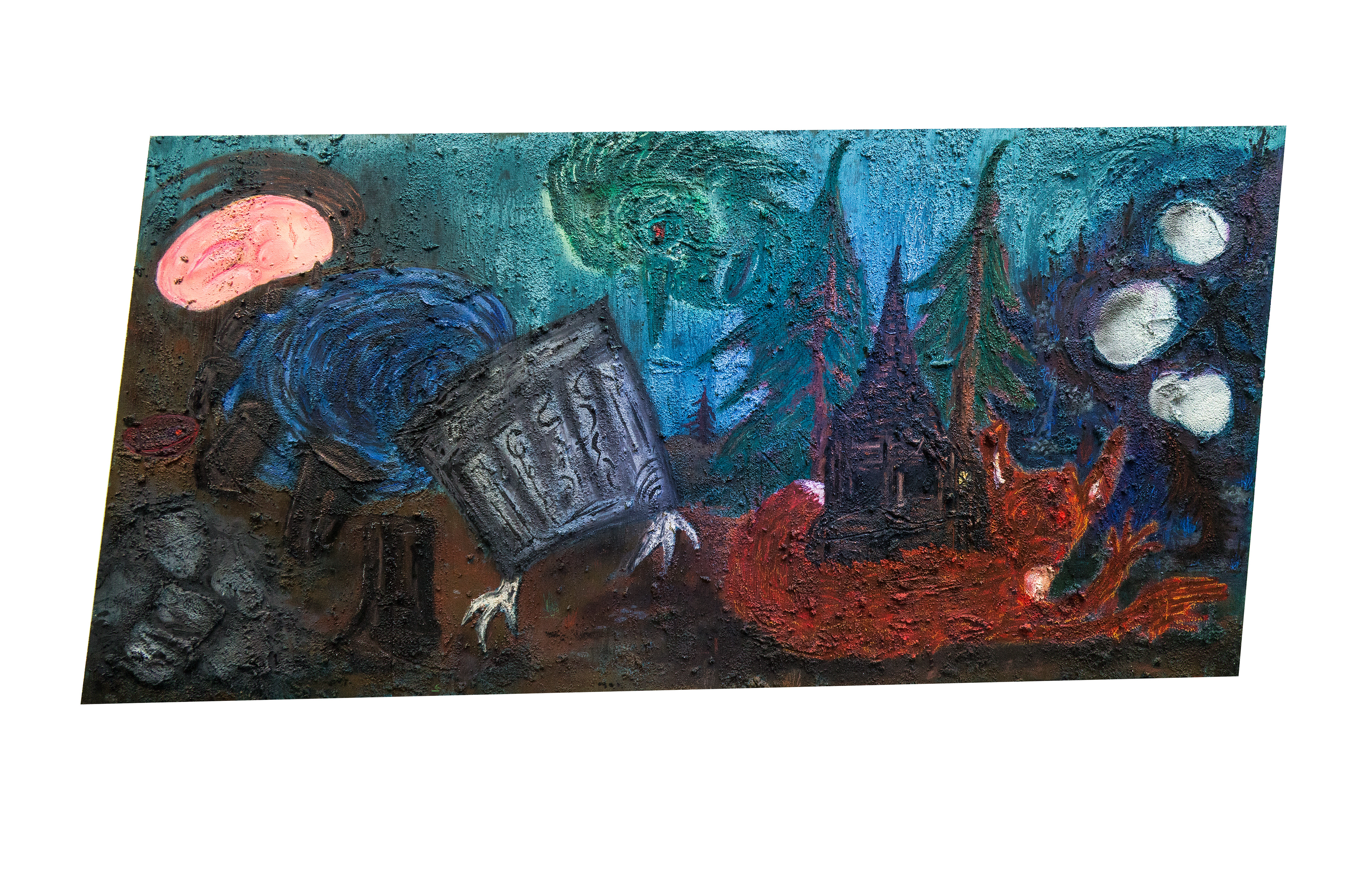 Ohne Titel, Acryl auf Verputz, 119 x 242 cm, 2017