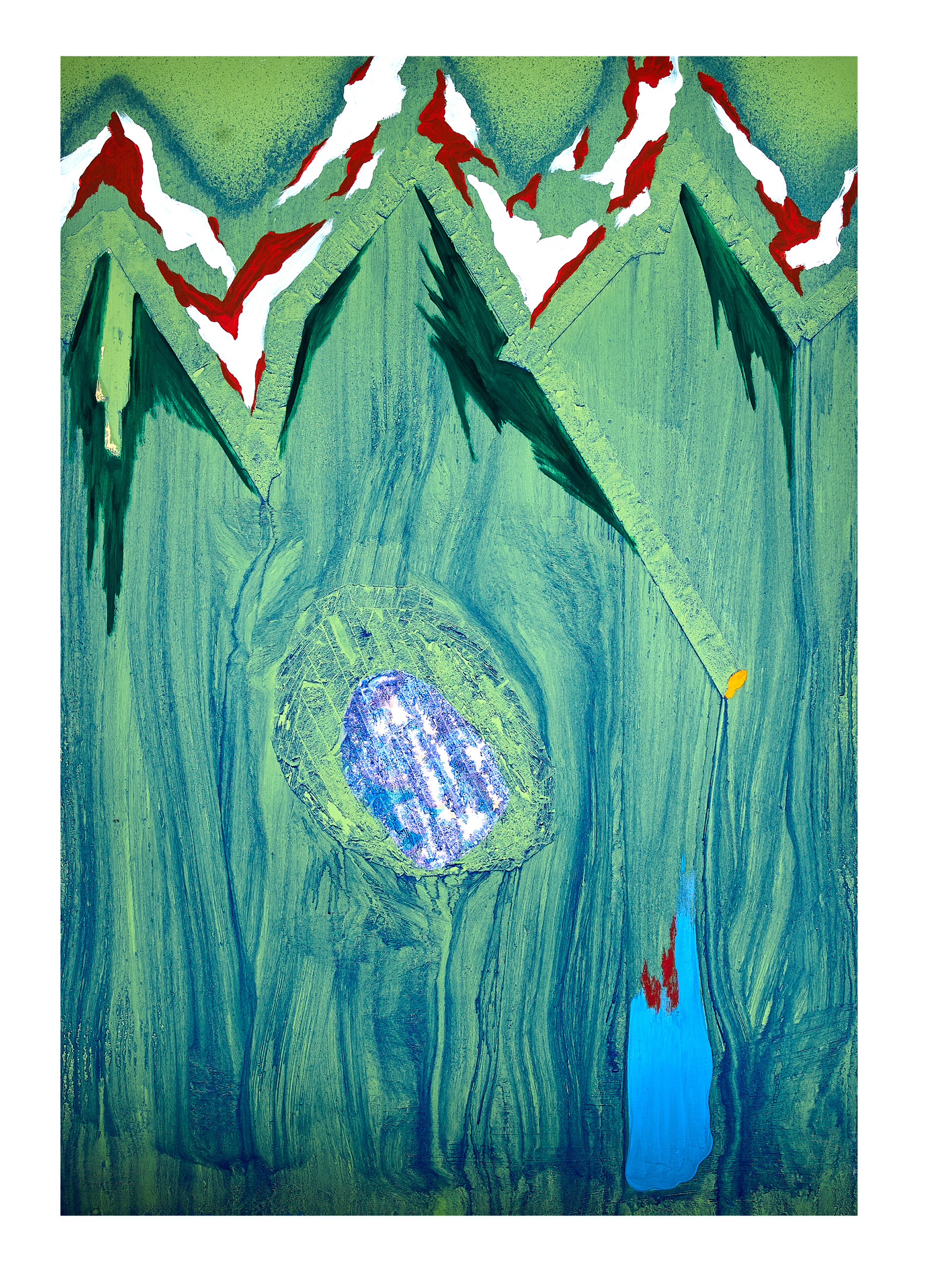 Ohne Titel Acryl und Öl auf Leinwand 116 x 80 cm 2021