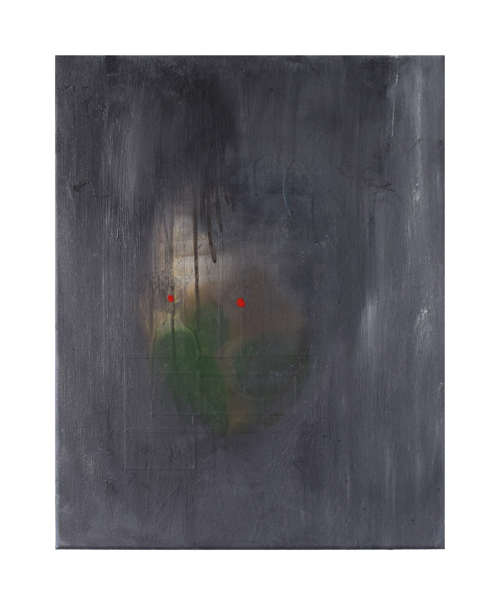 Ohne Titel, Acryl, Lack und Öl auf Holz, 49.5 x 39.5 cm, 2025