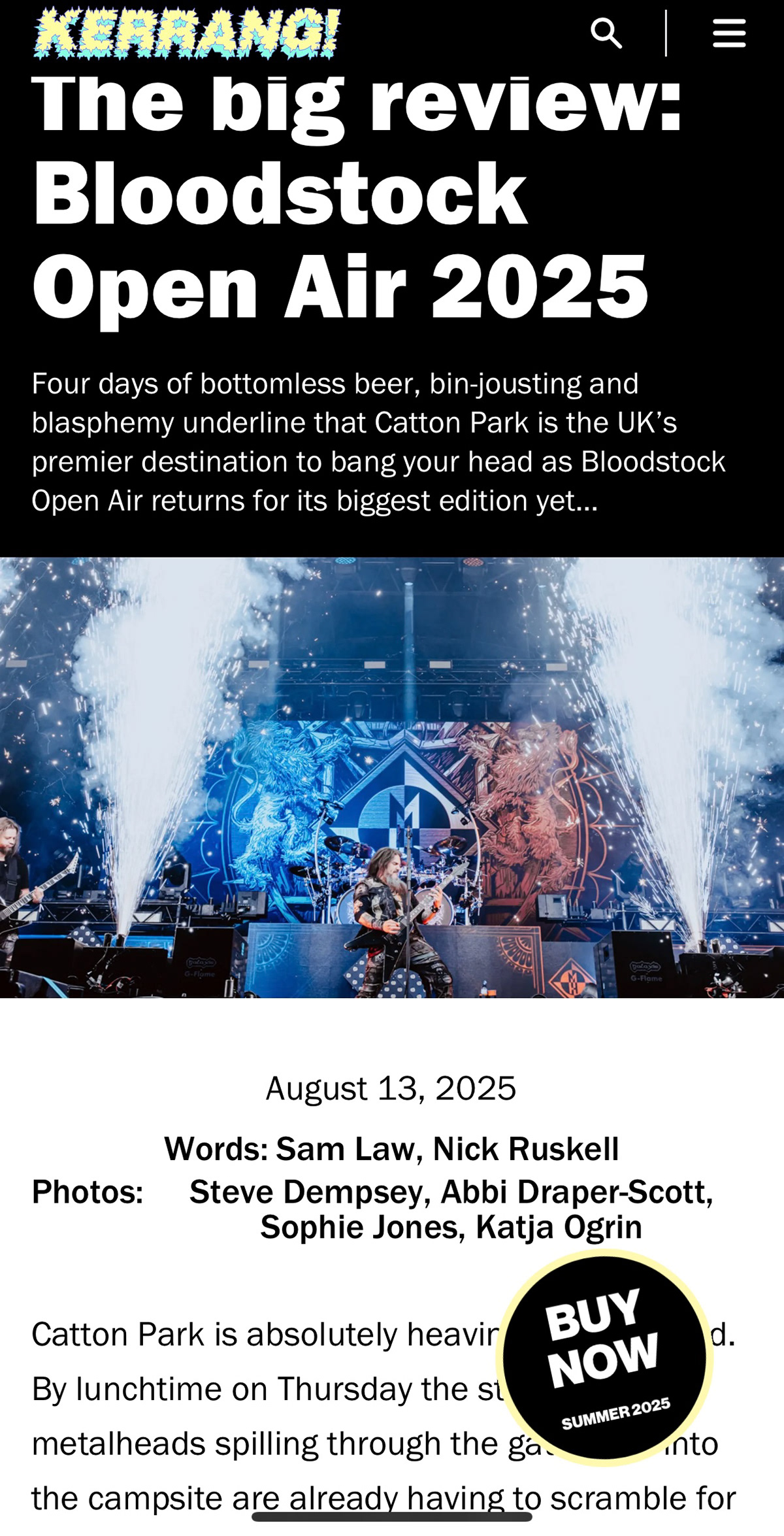 Kerrang! X Bloodstock Festival 2024