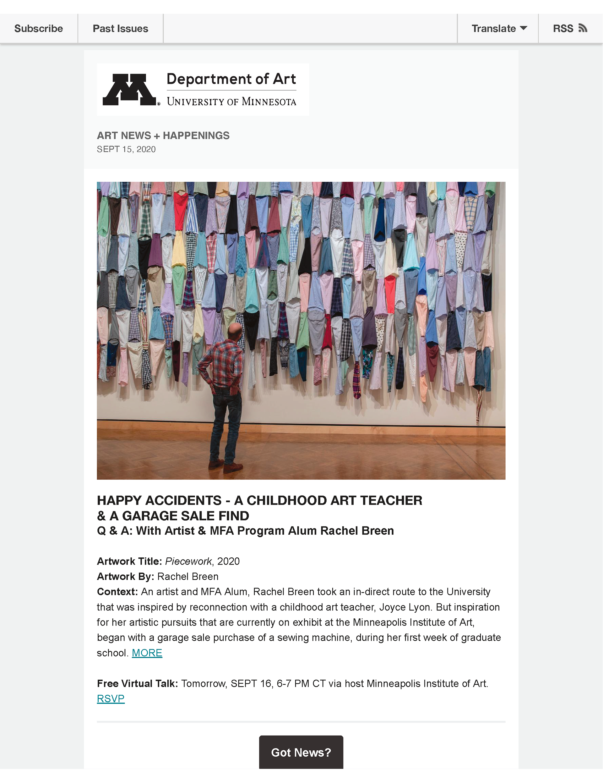 UMN Dept of Art