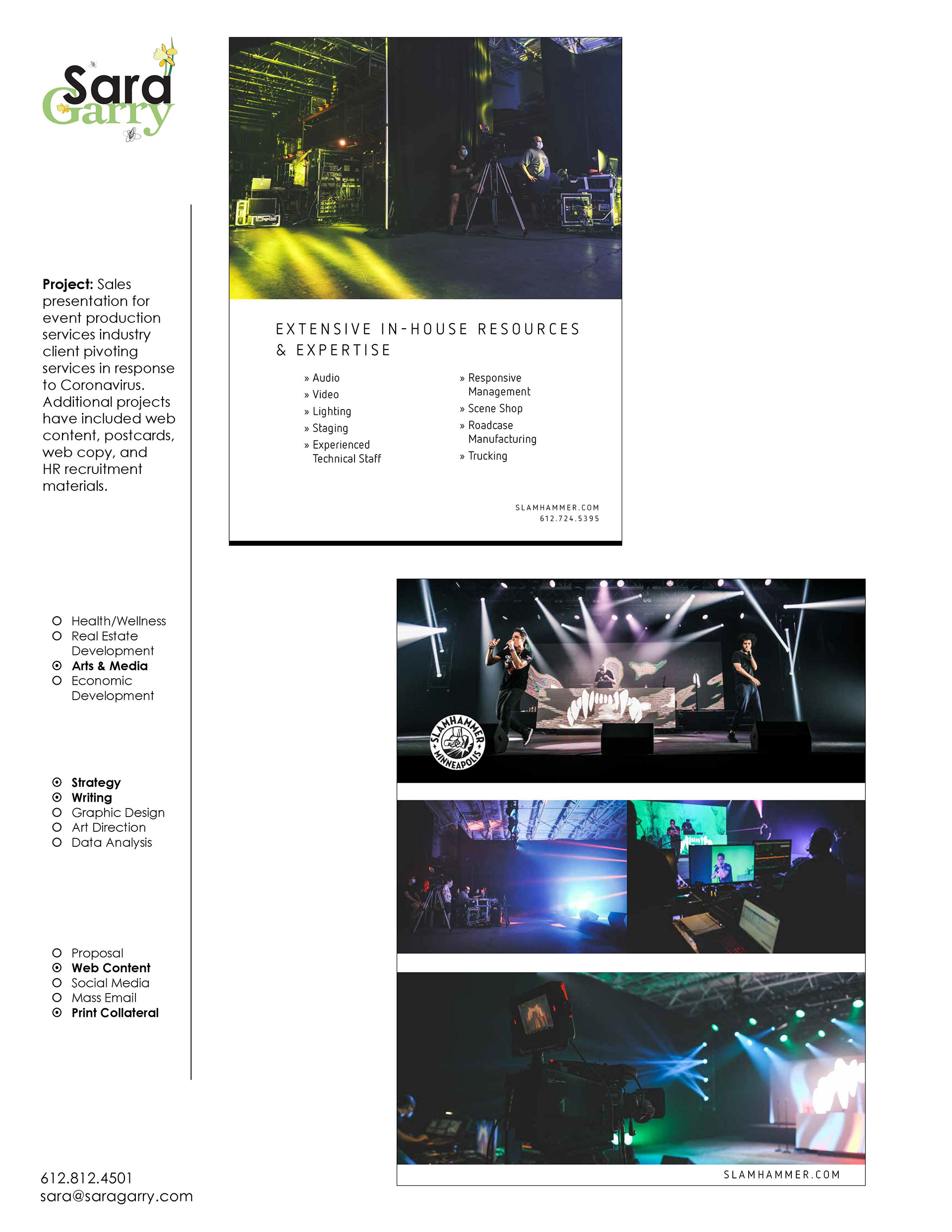 Sales sheet