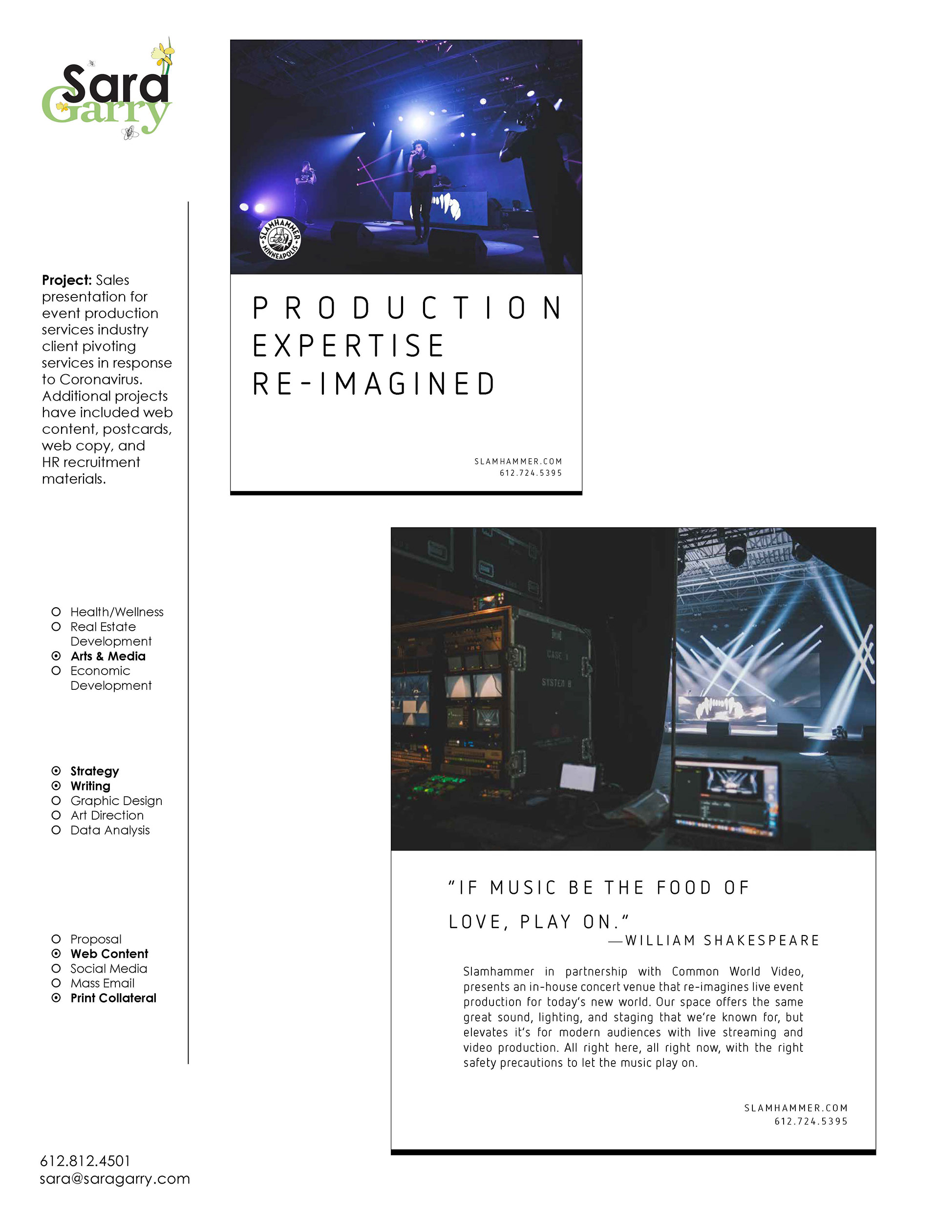 Sales sheet