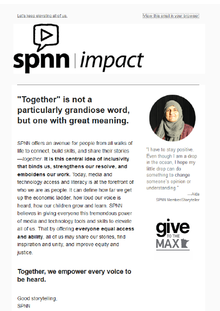 Donor outreach campaign
