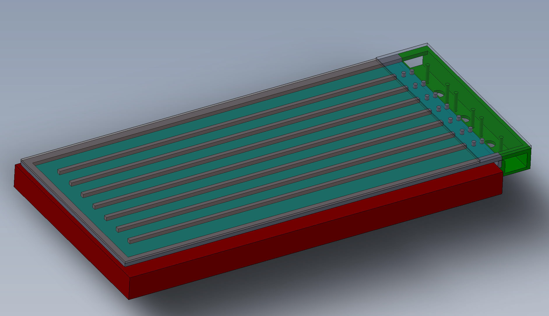 This is a concept I created for vacuum table for CNC router.