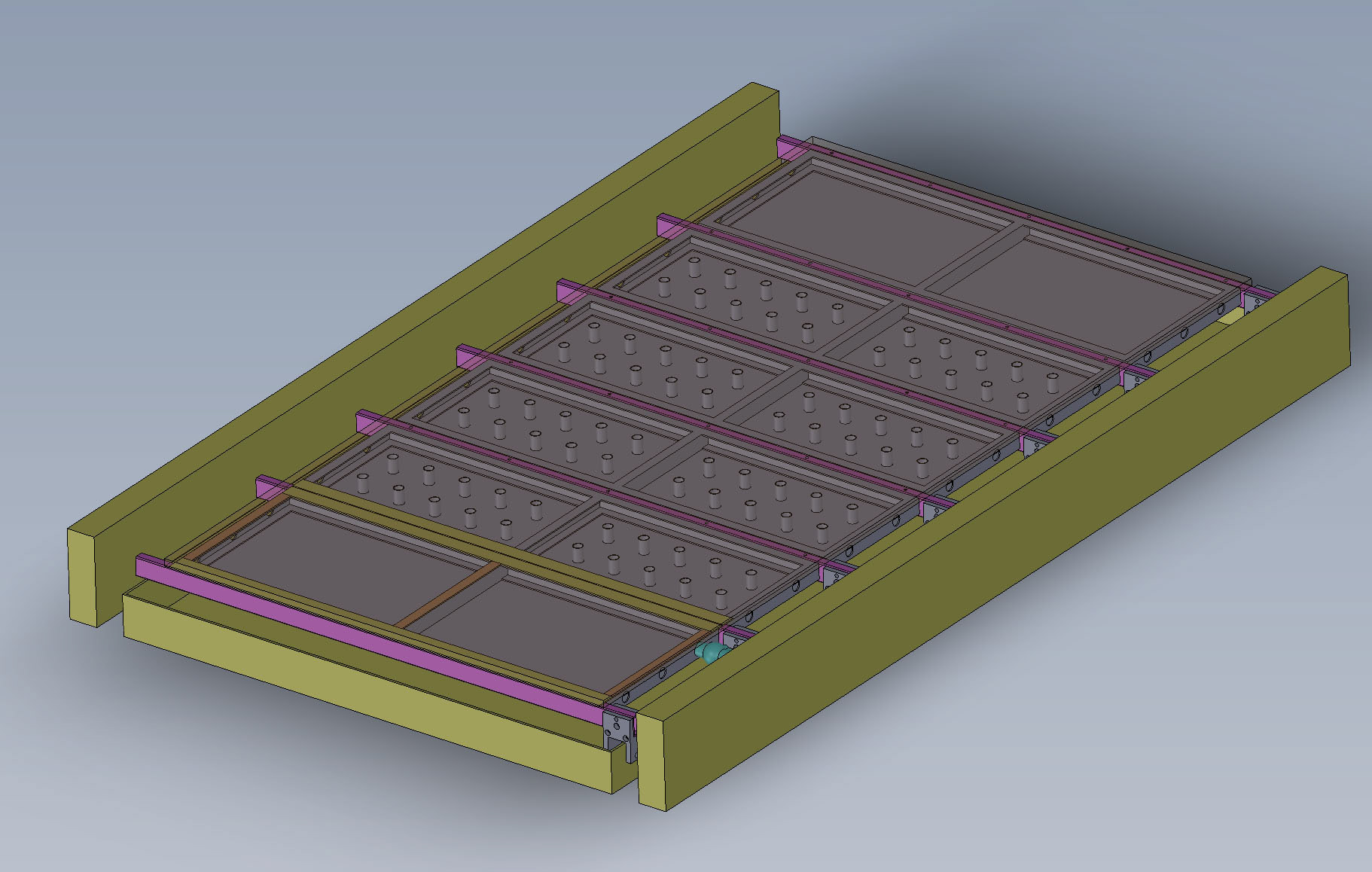 This is a modular system for a CNC router vacuum table. Only the sections that are needed at any given time would be supplied vacuum. Initially, I was going to use this on my CNC plasma table, but I decided that I wanted to have a dedicated CNC router table so I did not have to use the plasma table for this purpose