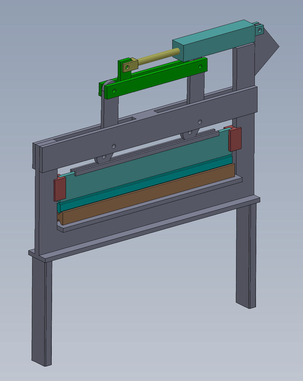 This is a simple break press design I made, but ended up not building it because I purchased a break press.