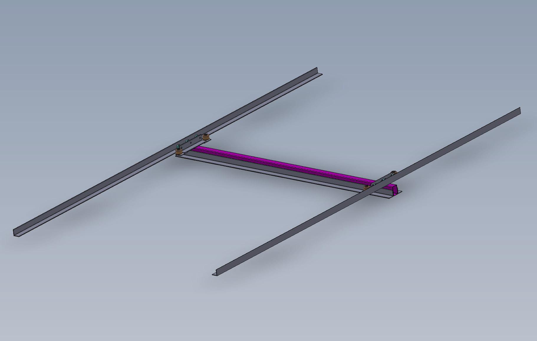 This is the gantry that mounts above my plasma table for loading metal.