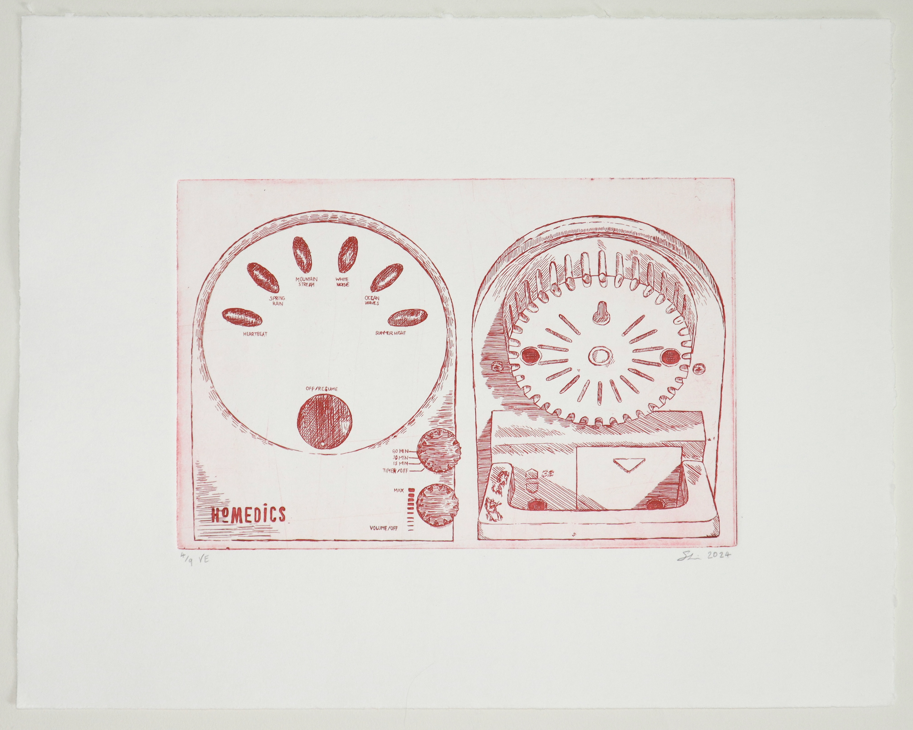 Untitled, 4/9. Copper plate hard ground. 2024.