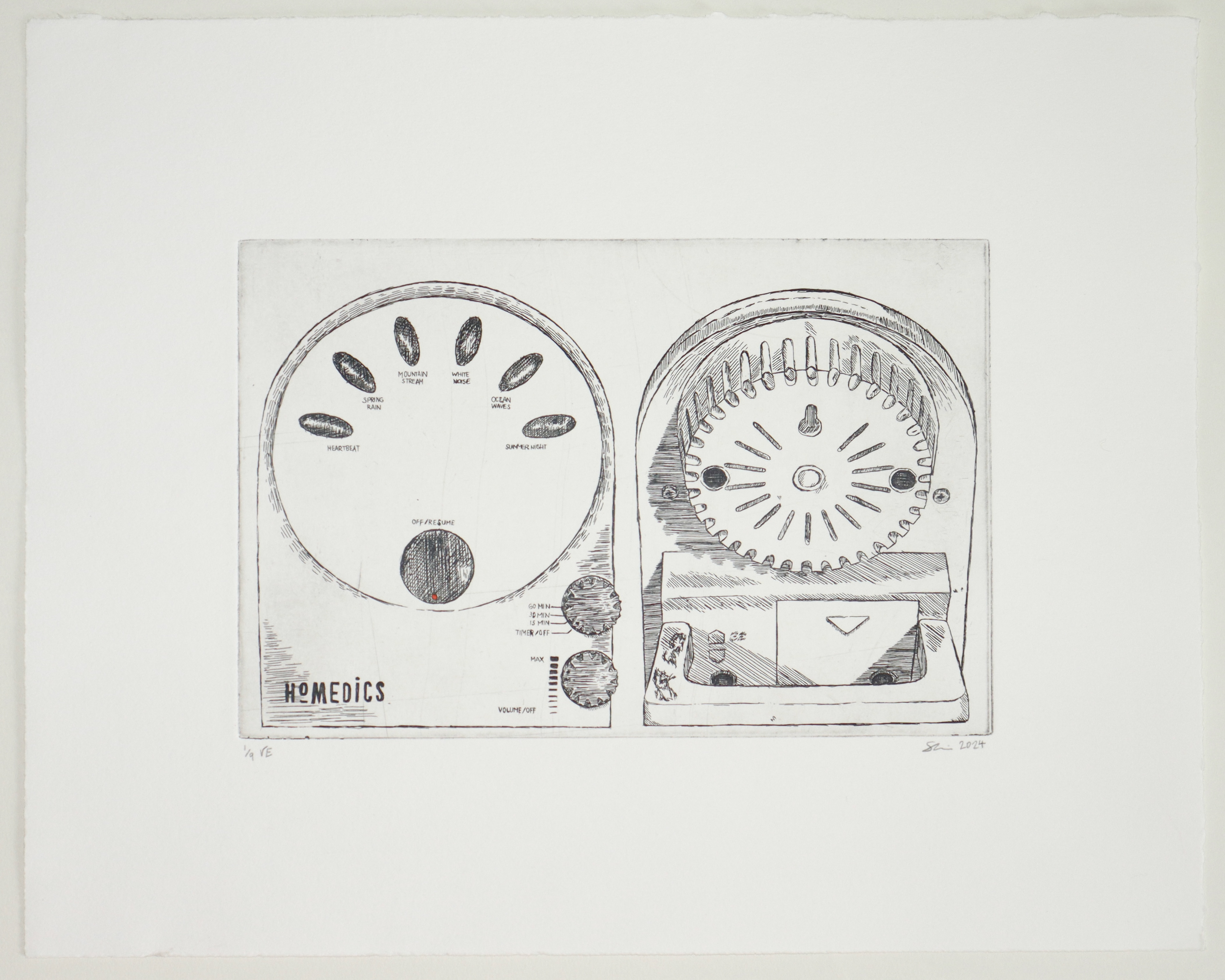 Untitled, 1/9. Copper plate hard ground. 2024.