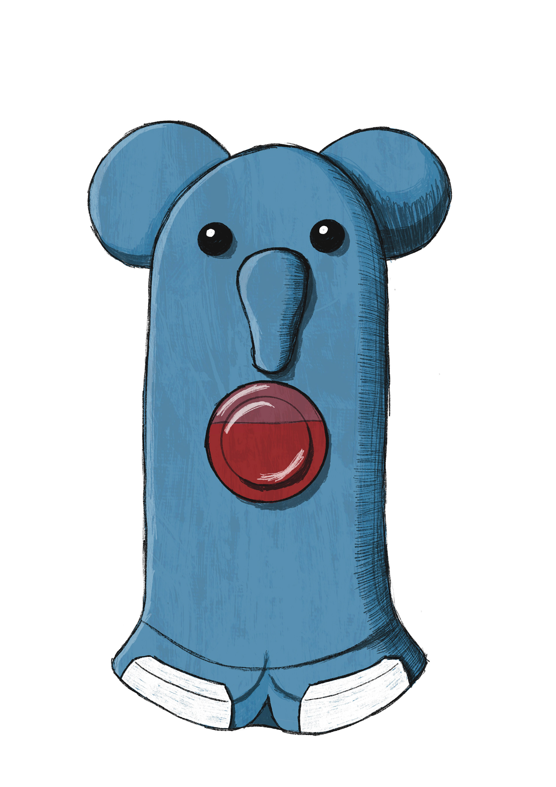 Static digital illustration of elephant product.