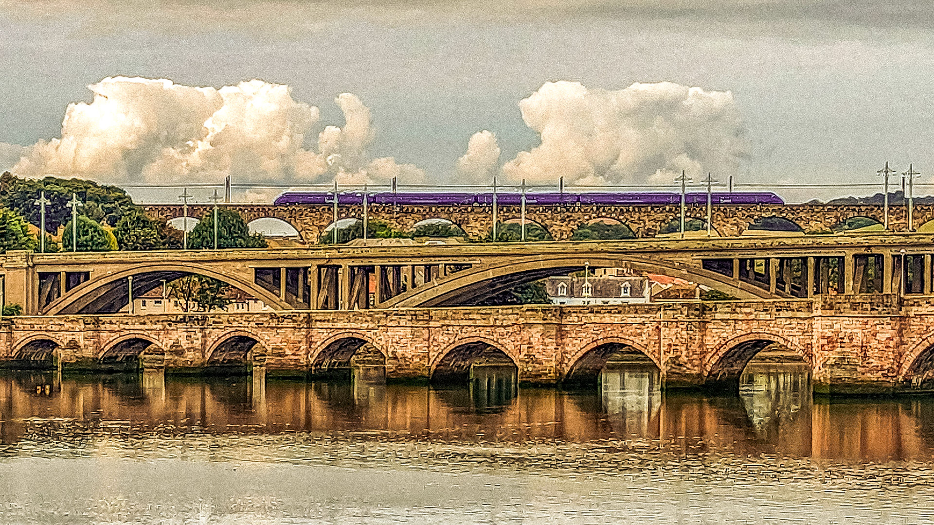 This album shows the Old Bridge (1524), the Royal Tweed Bridge (1928) and the Royal Border Bridge (1850).