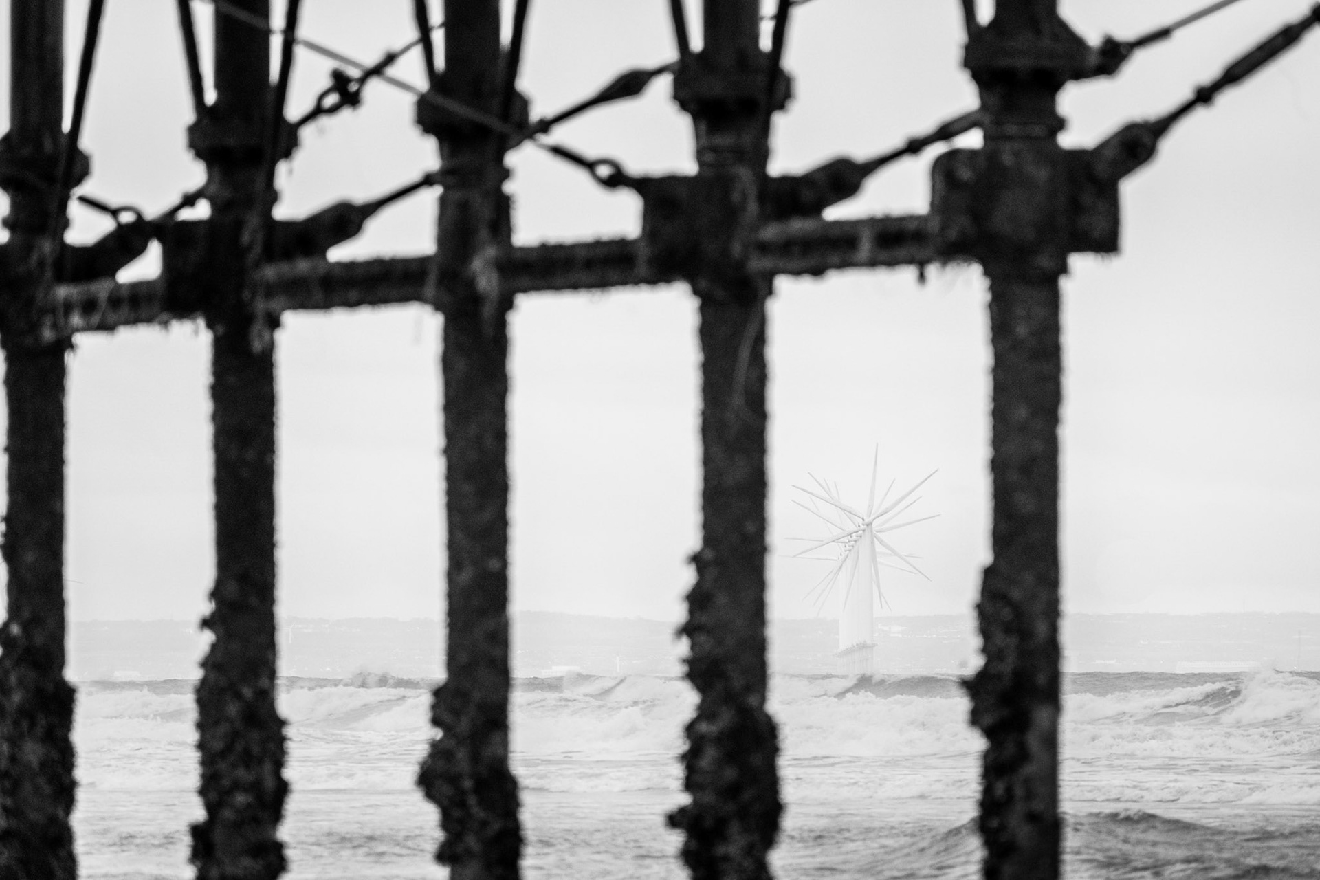 Redcar wind farm thru Saltburn pier