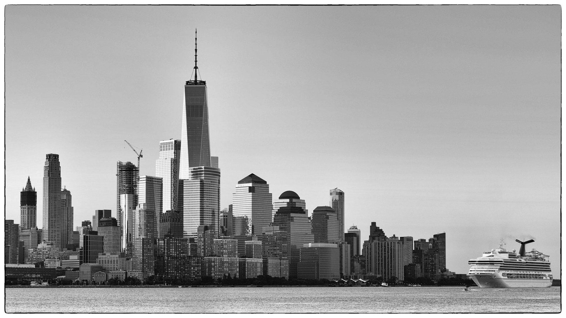 Carnival Sunshine passing Freedom Tower, NYC.