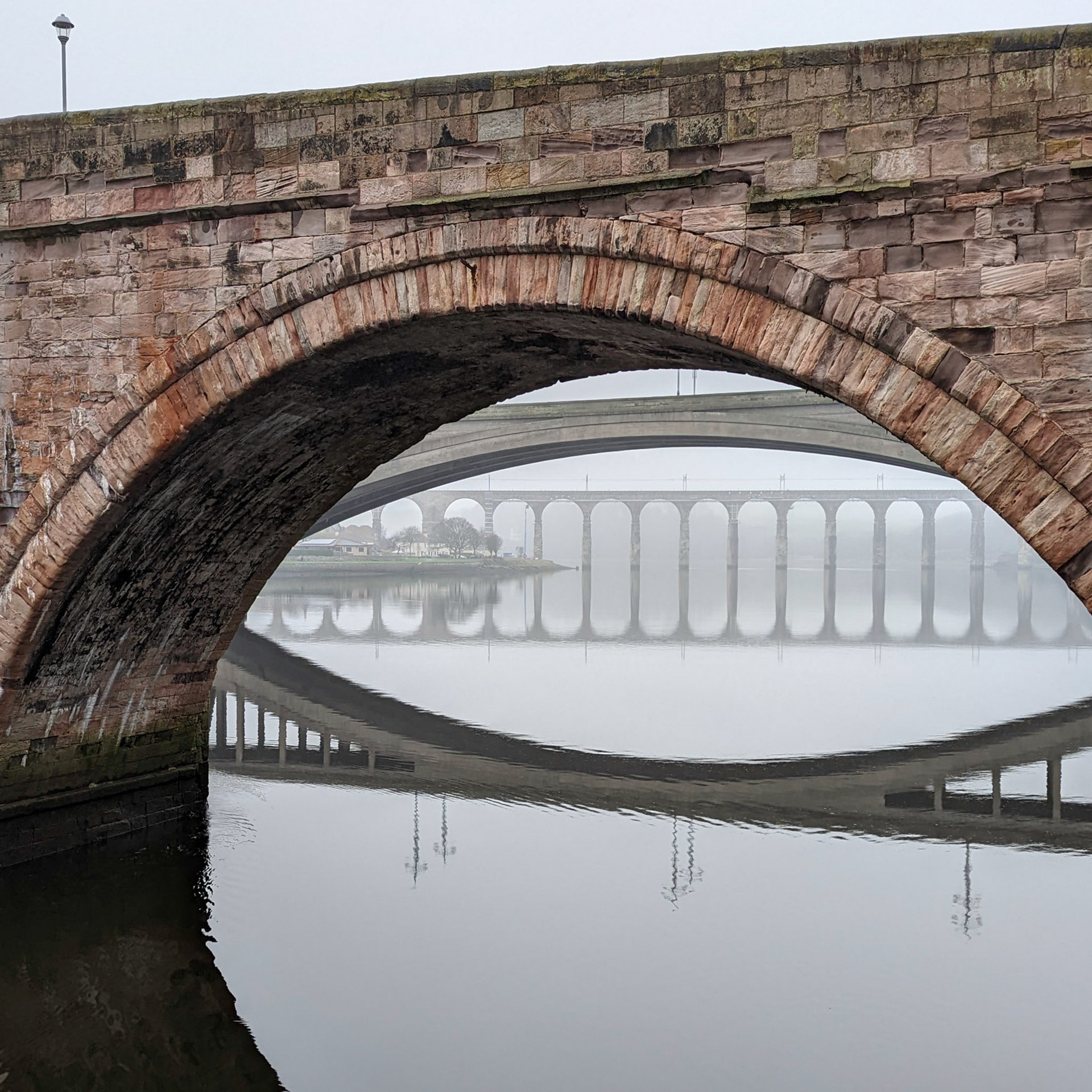 This album shows the Old Bridge (1524), the Royal Tweed Bridge (1928) and the Royal Border Bridge (1850).