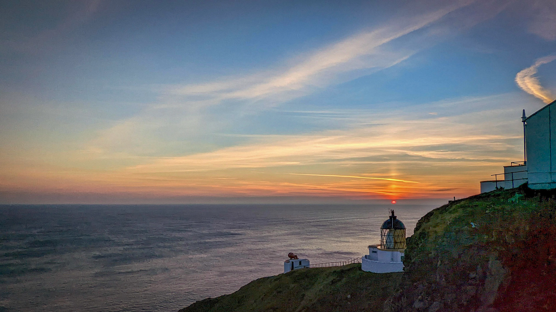 St Abbs lighthouse at dawn.