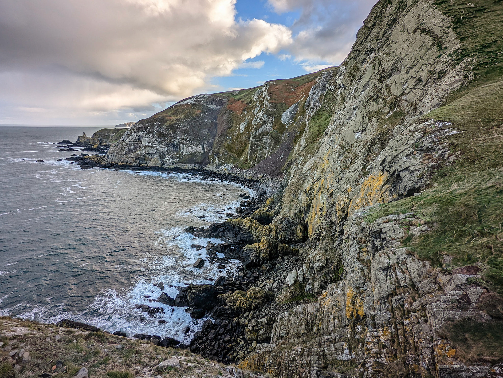 View from Fast Castle to St Abb's Head distant.