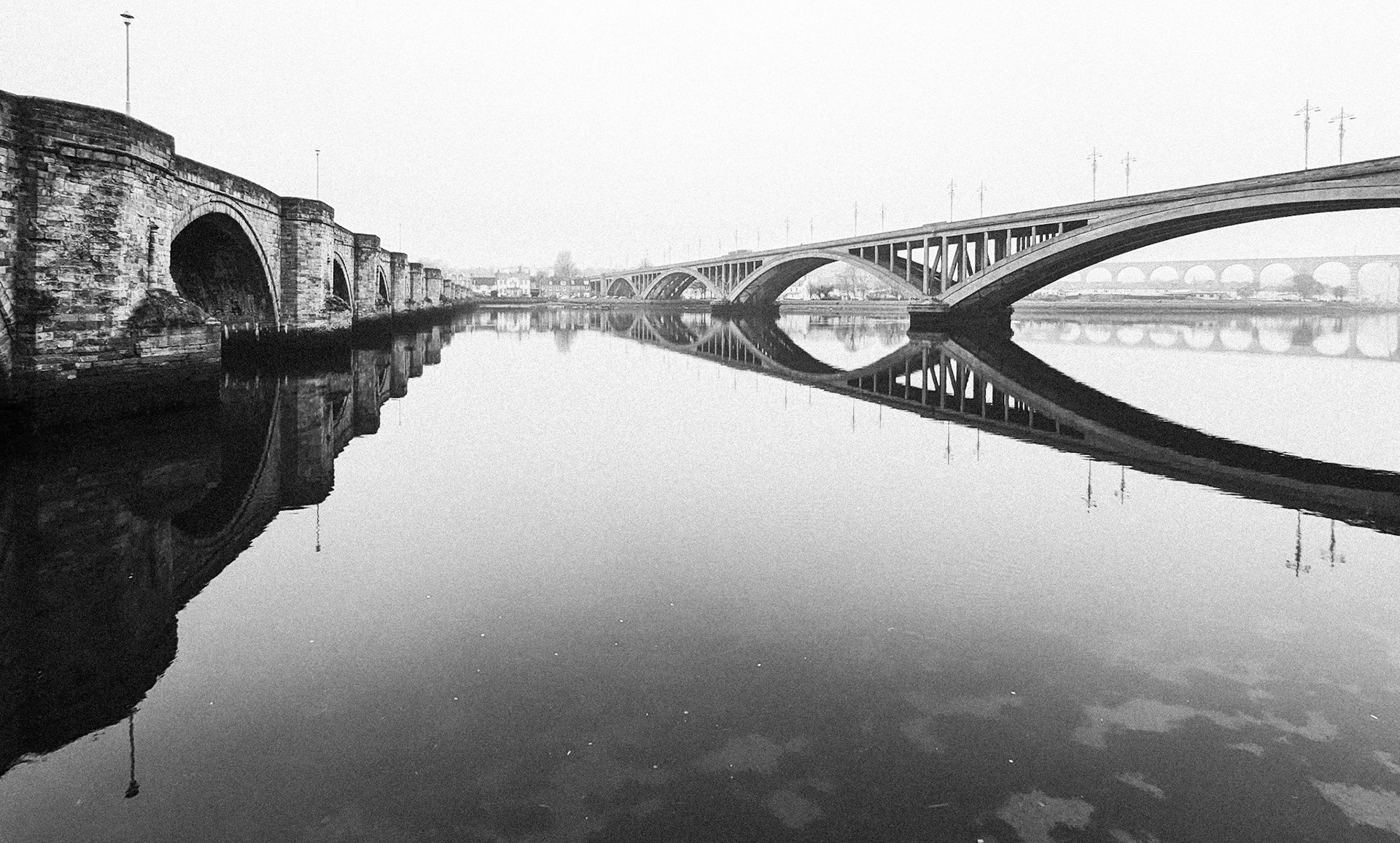 This album shows the Old Bridge (1524), the Royal Tweed Bridge (1928) and the Royal Border Bridge (1850).