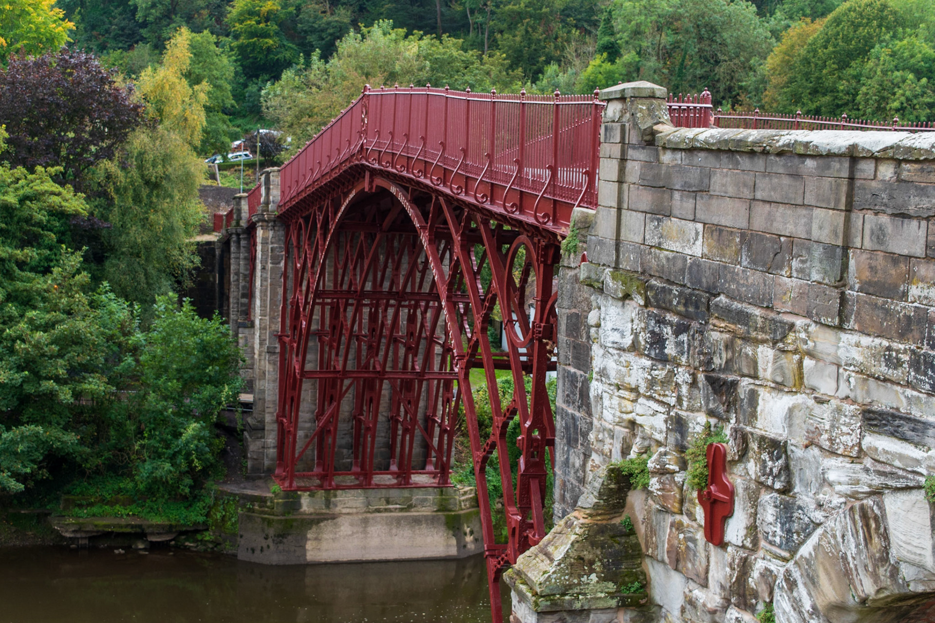 The Iron Bridge. Built in 1779, the world's first cast-iron bridge, icon of the Industrial revolution.