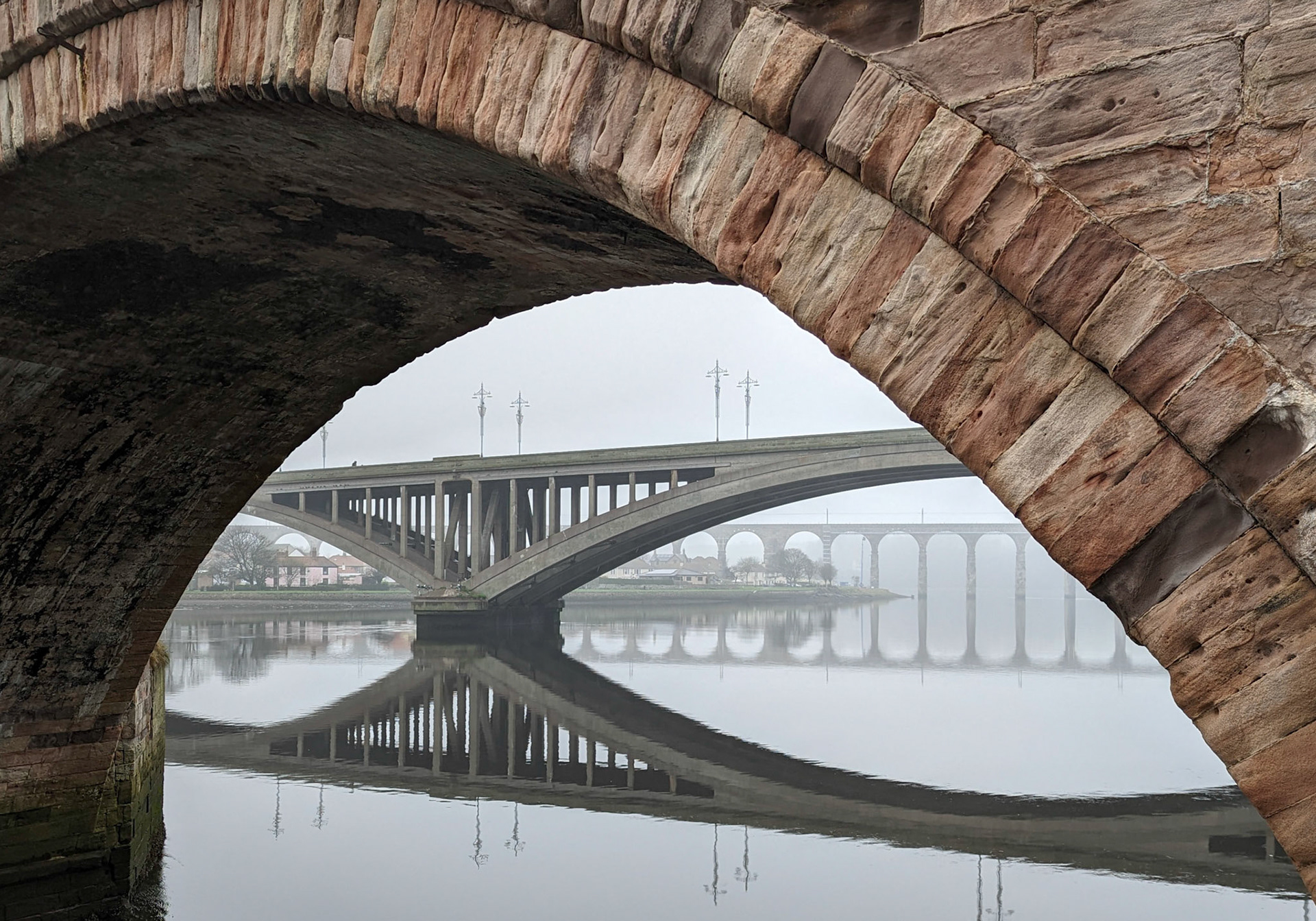This album shows the Old Bridge (1524), the Royal Tweed Bridge (1928) and the Royal Border Bridge (1850).