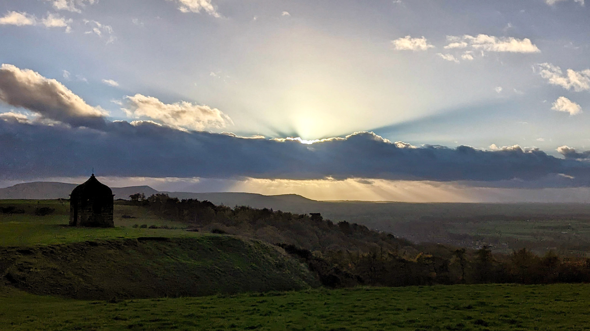 Roseberry Topping shooting box sunset