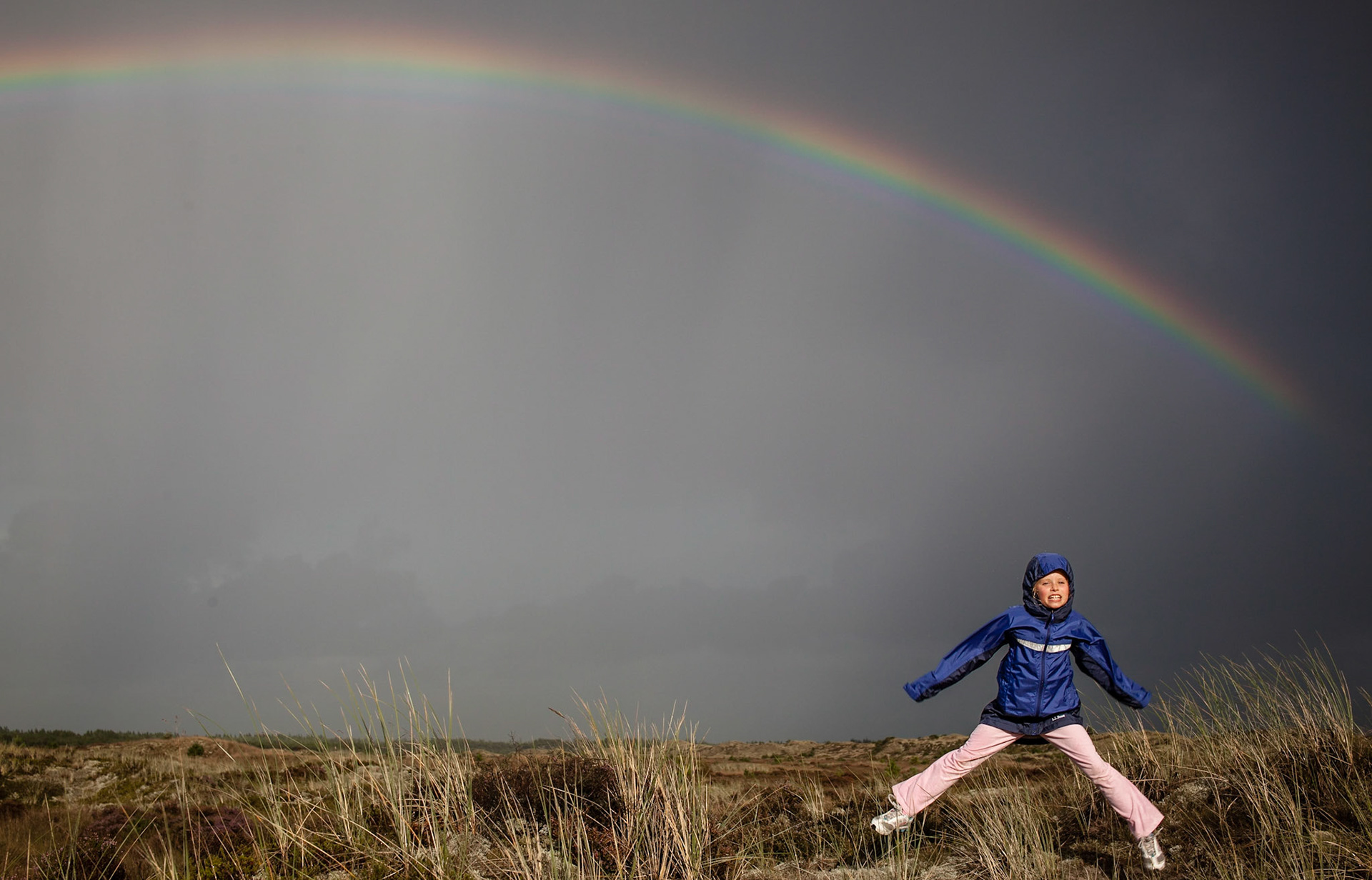 In Denmark. This rainbow appeared the day Angela died and I felt some of her passed into Grace and Sylvie.