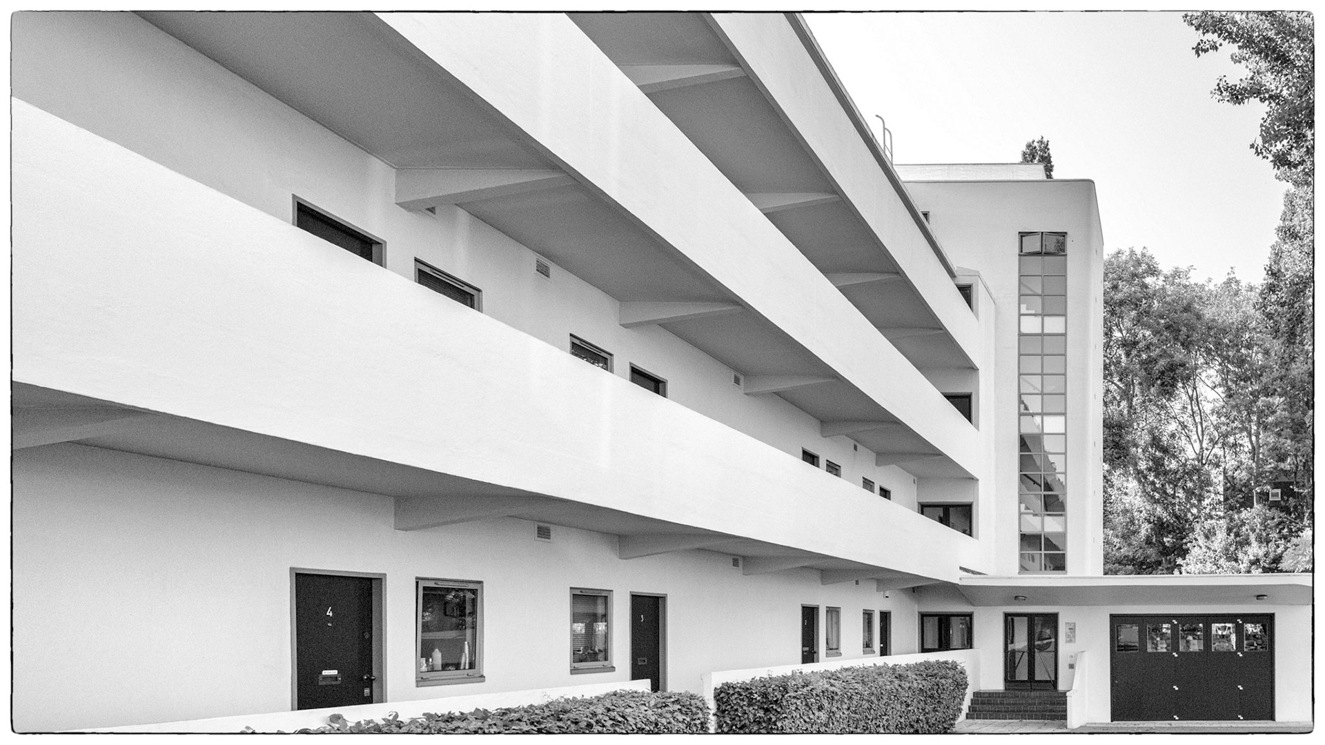 Walter Gropius, Marcel Breuer, László Moholy-Nagy and Agatha Christie lived here.Isokon Flats, also known as Lawn Road Flats, on Lawn Road, Hampstead, London NW3, is a concrete block of 36 flats, designed by architect Wells Coates for Molly and Jack Pritchard. The building opened on 9 July 1934 as an experiment in minimalist urban living.