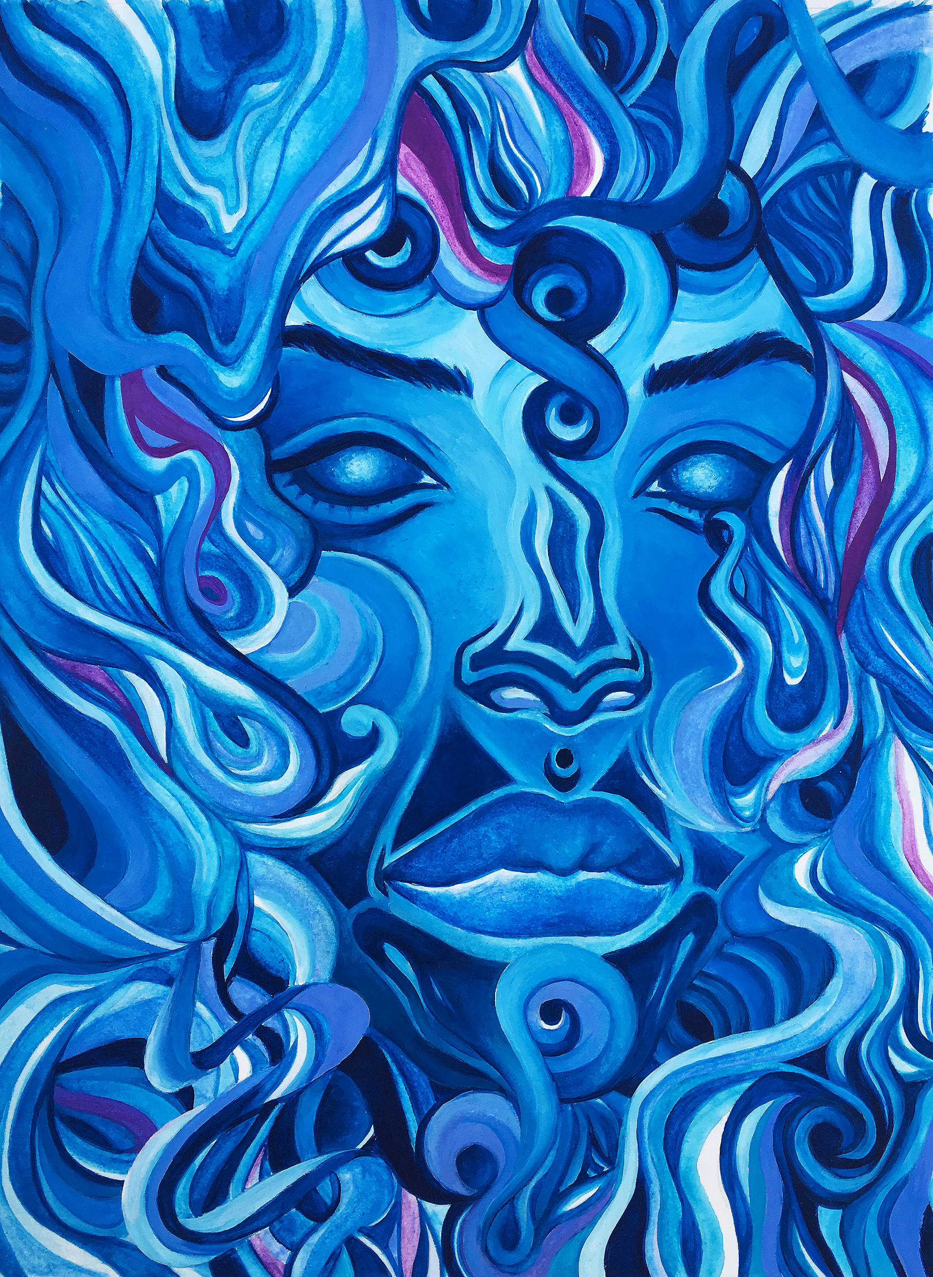 S.O.O.N., 2019, Gouache painting, 11 x 14 inches