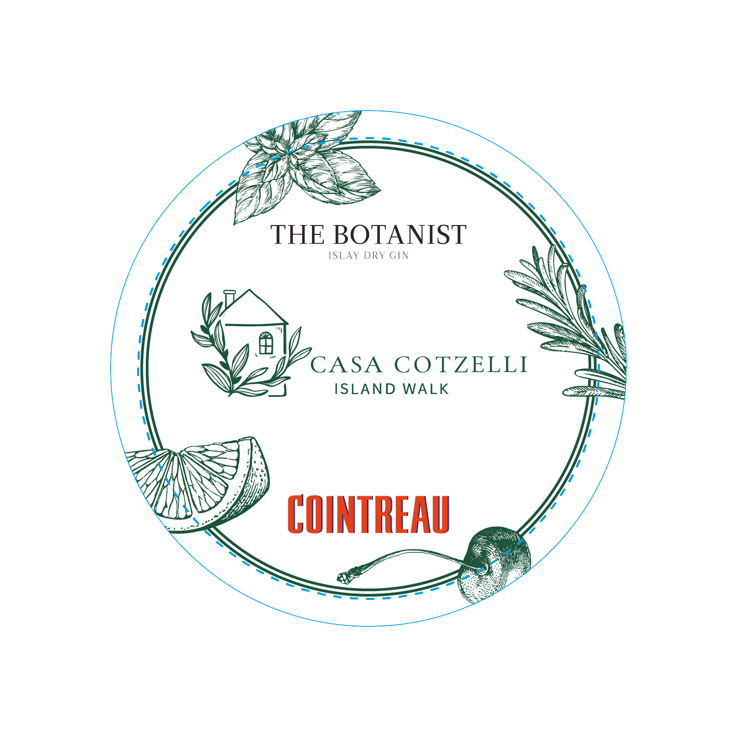 3.5in Matching Custom Circle Coasters for Casa Cotzelli