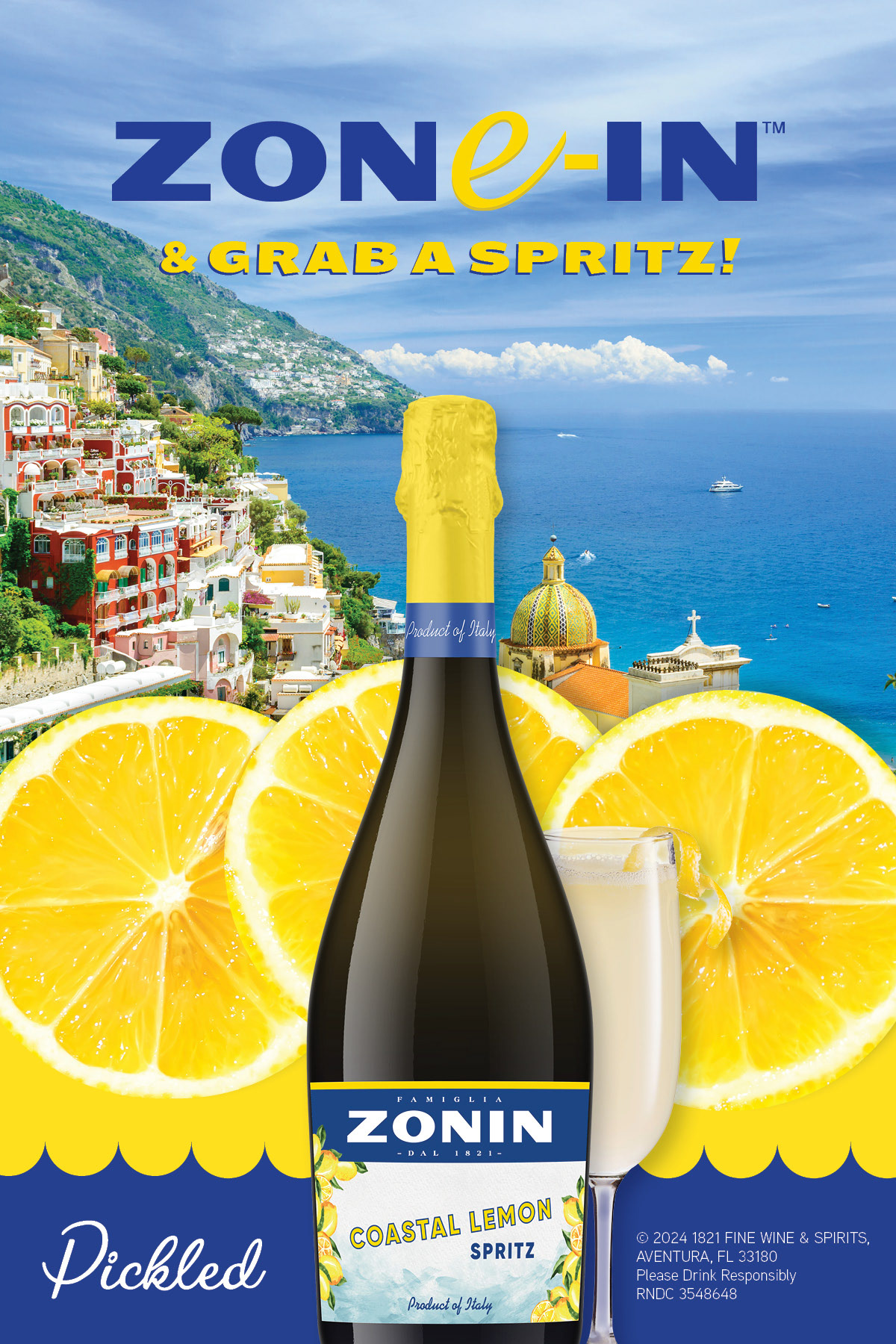Custom Zonin Prosecco Small Format Template