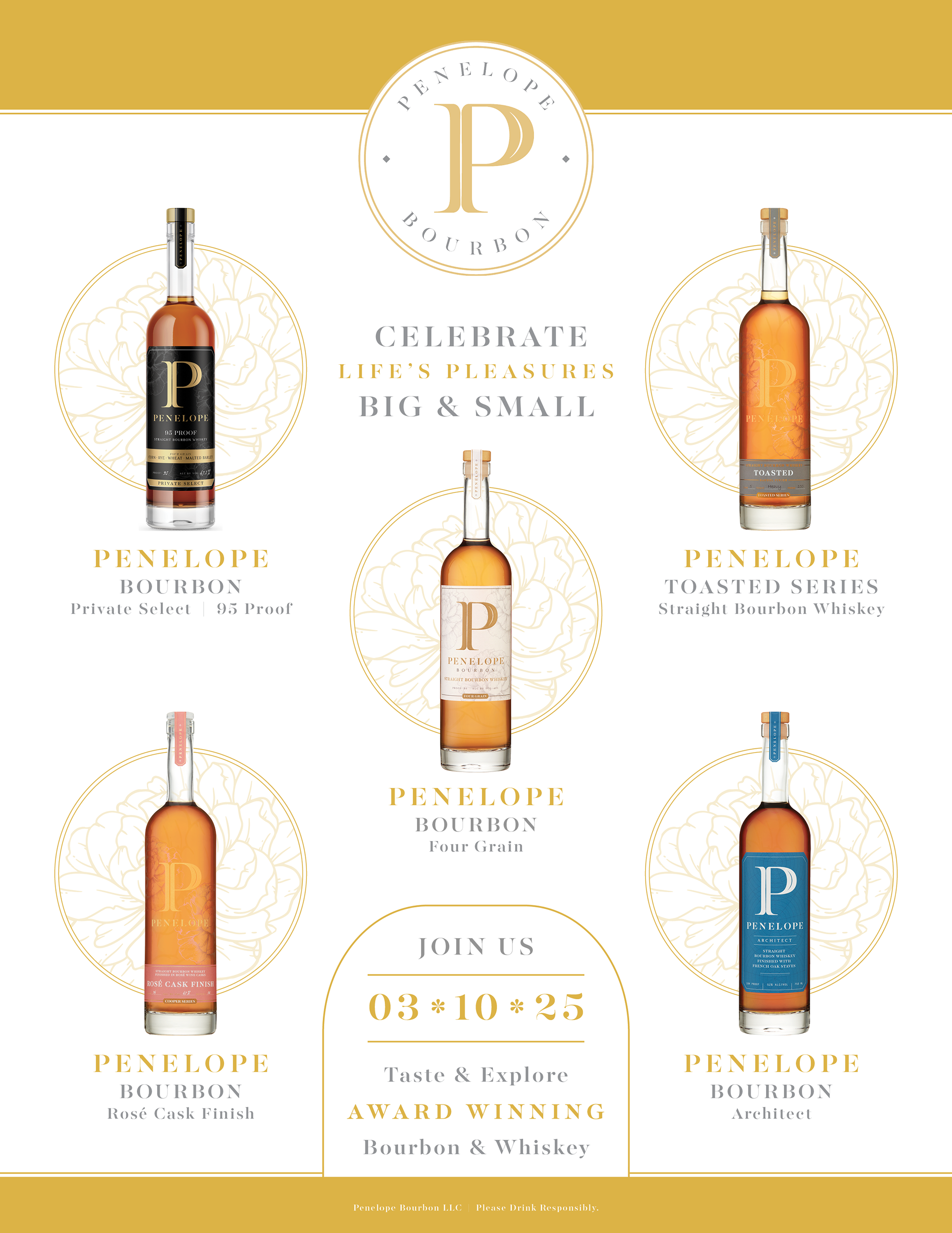 custom Penelope Bourbon Tasting Mat