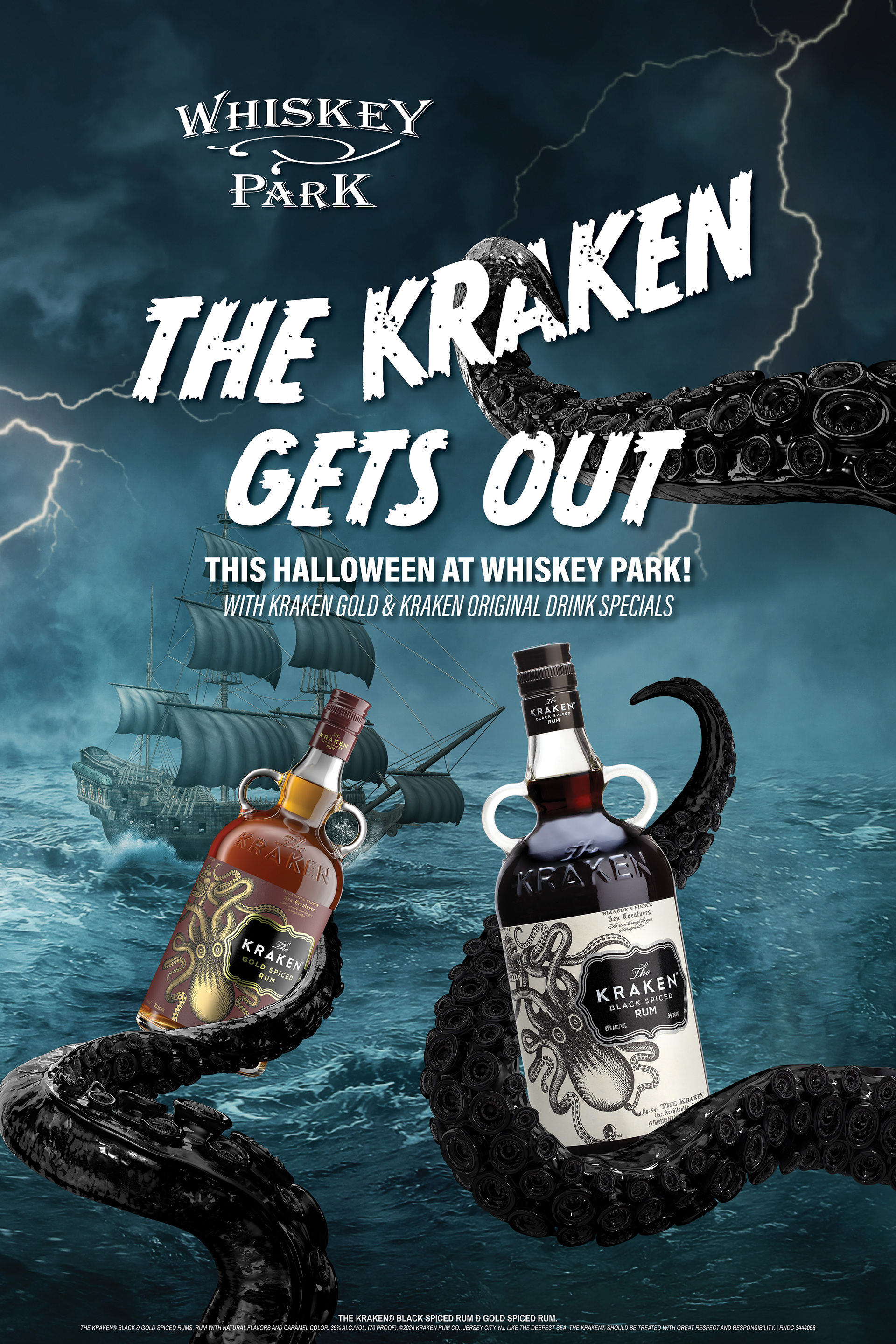 12x18 Custom Poster for Kraken Rum Halloween Features Across South Florida