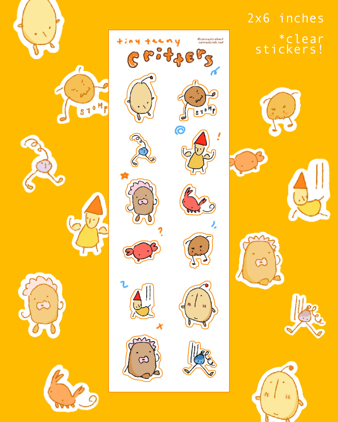 TINY TEENY CRITTERS STICKER SHEET