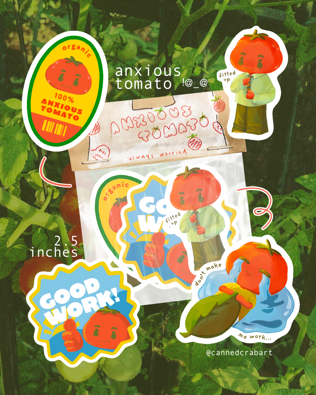 ANXIOUS TOMATO STICKERS