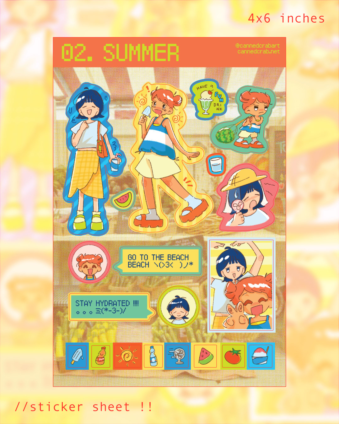 SEASONS STICKER SHEET (SUMMER)