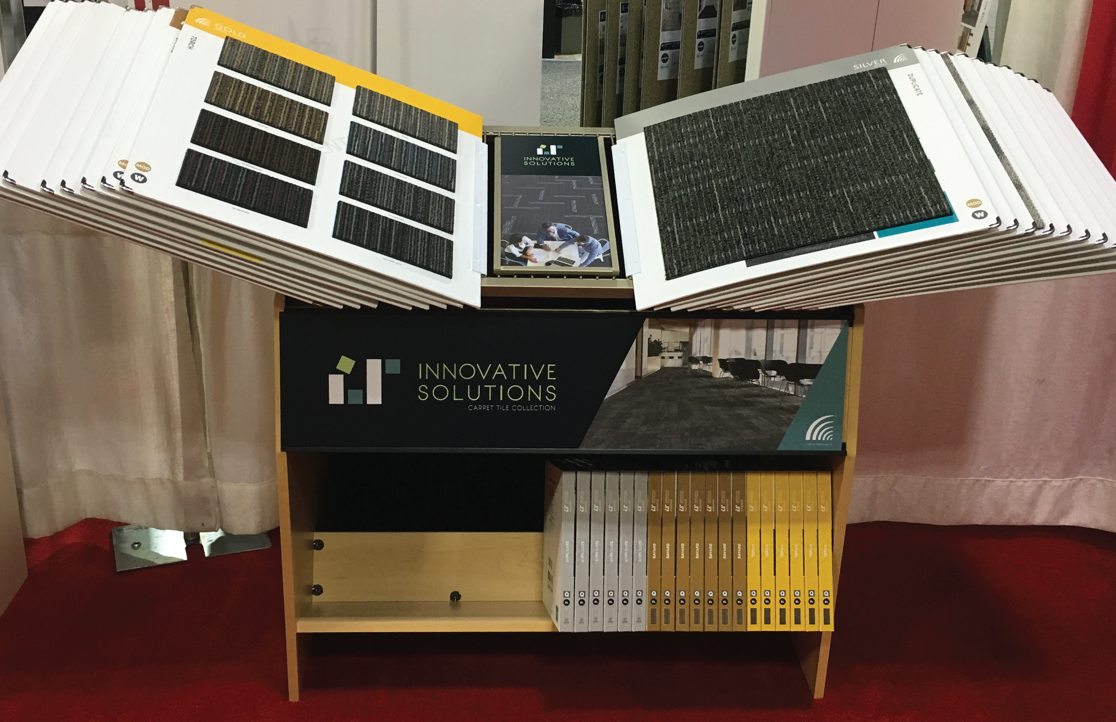 Innovative Solutions’ carpet tiles display stand at Carpet One’s Summer Convention 2019