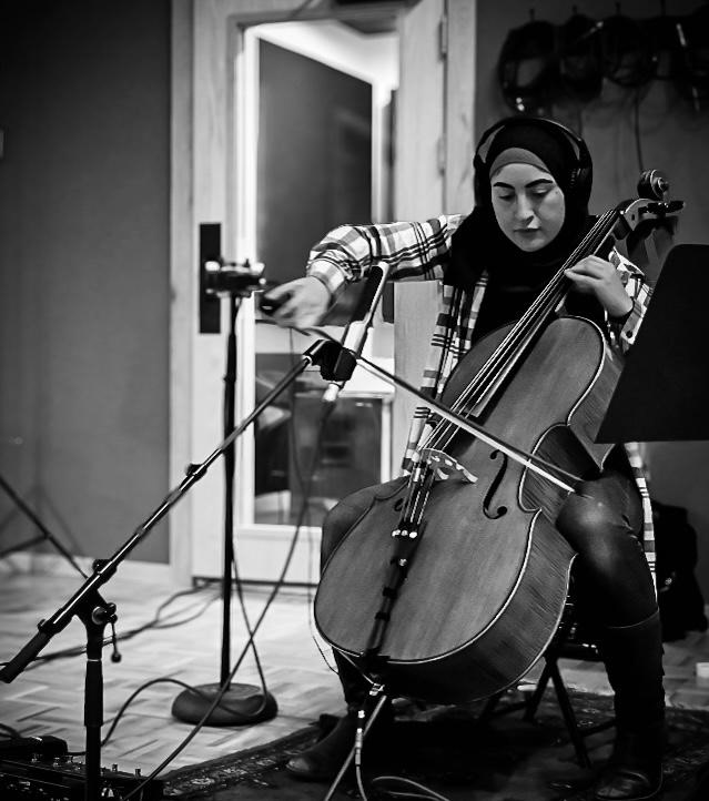 A cellist.