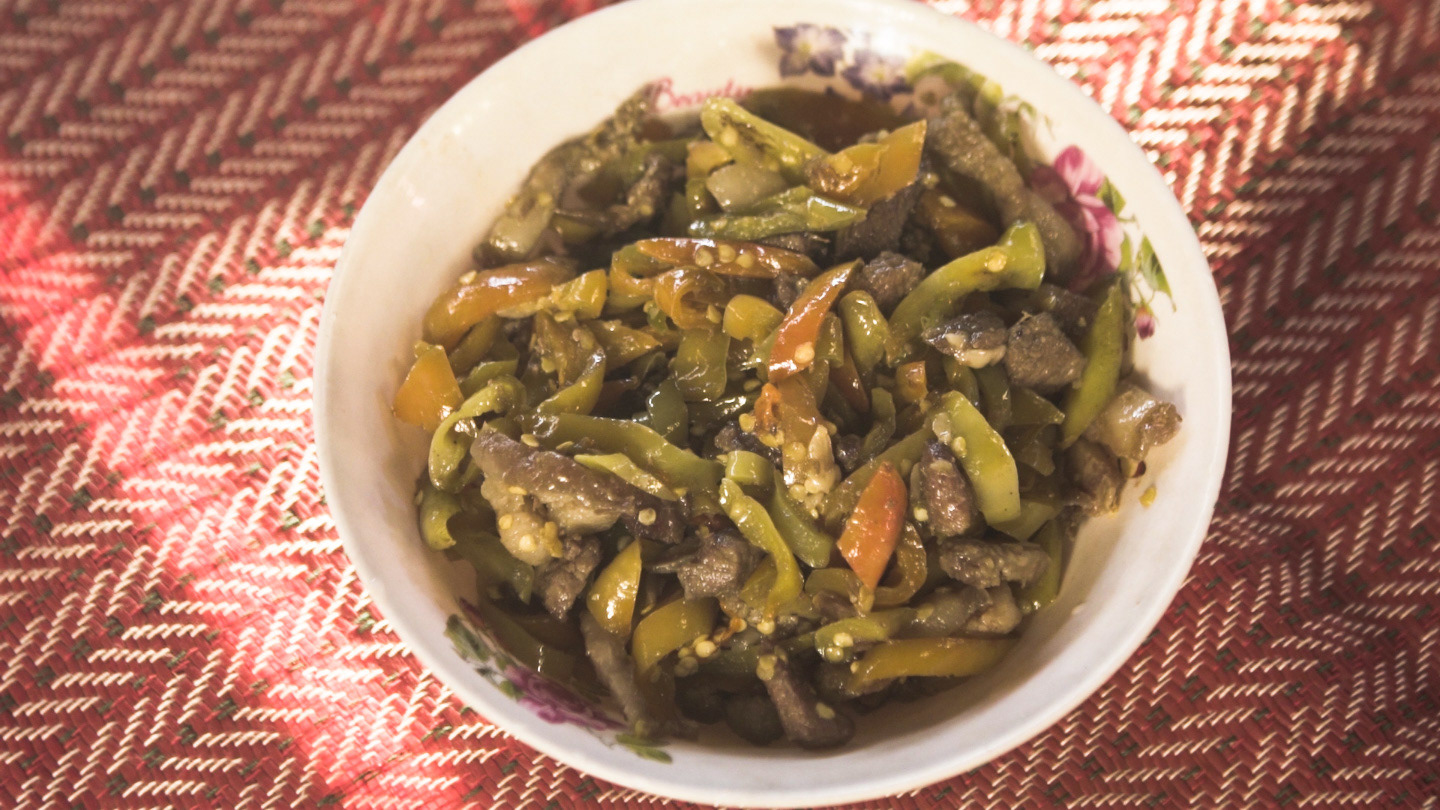 Welcoming breakfast by a villager of Huay-Pha