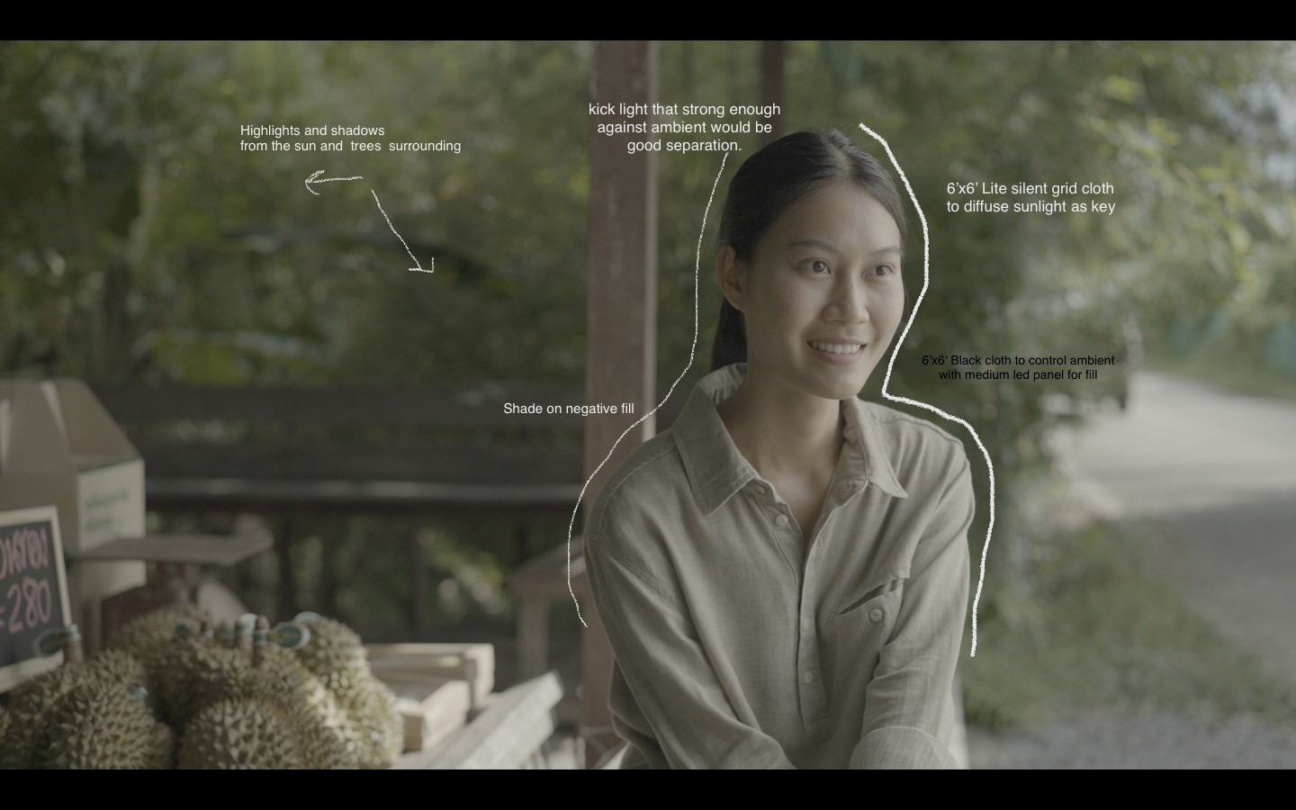 Interview on location set up