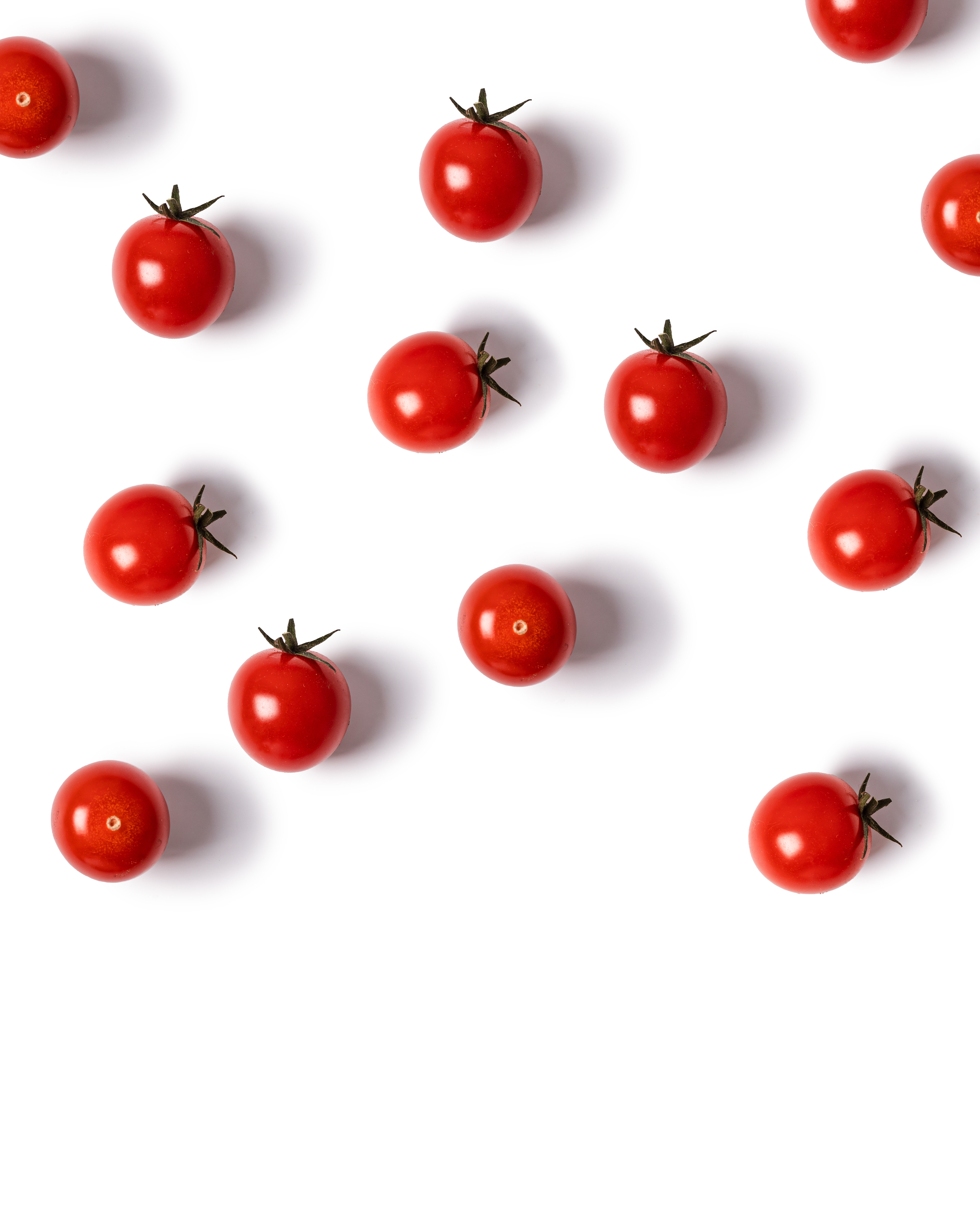 Tomato pattern clean product shot for baby food app by Uliana Kopanytsia