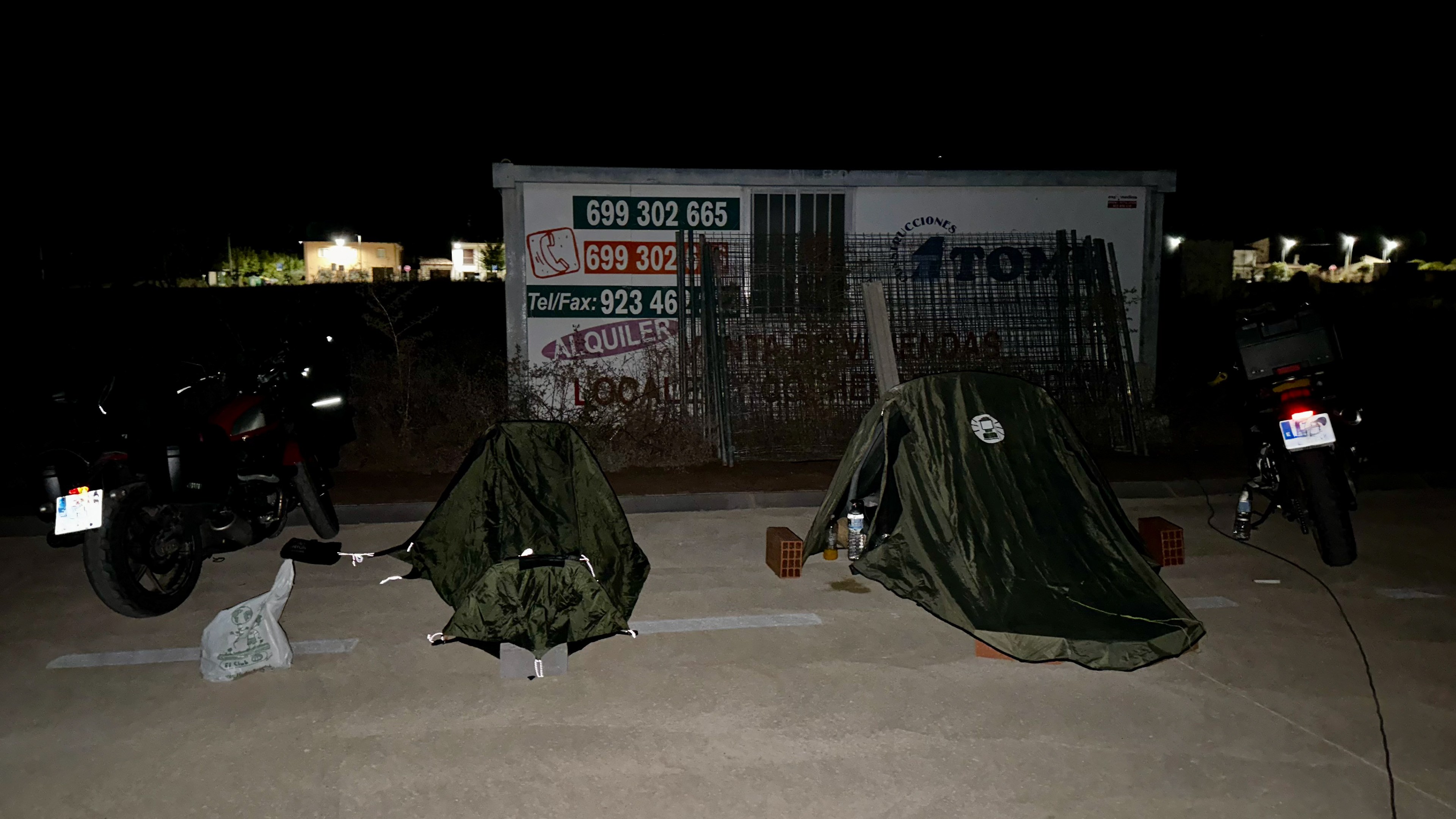 Ciudad Rodrigo, Salamanca. Difícil encontrar sitio para acampar.