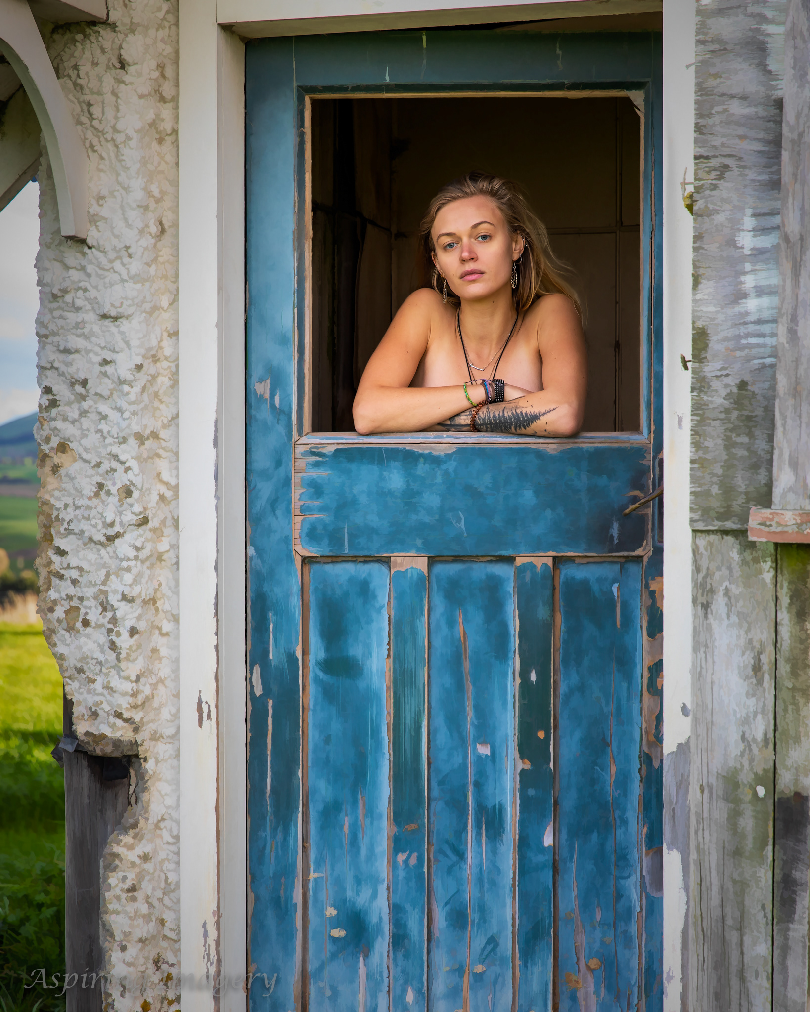 Syd W in the Ghost House, Ariaruhe, New Zealand, Aug. 2020
