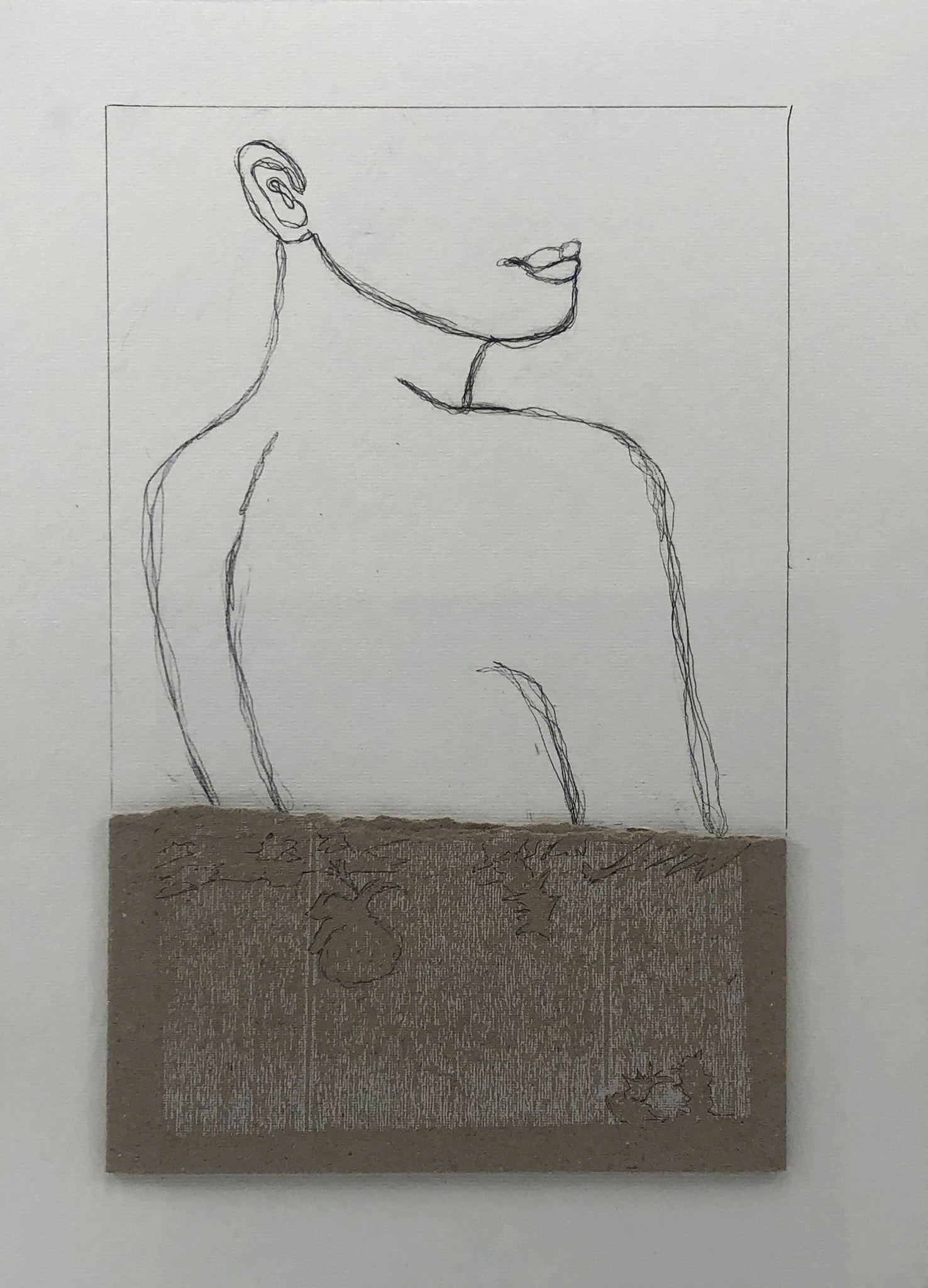 "Girl Half" Mixed Material