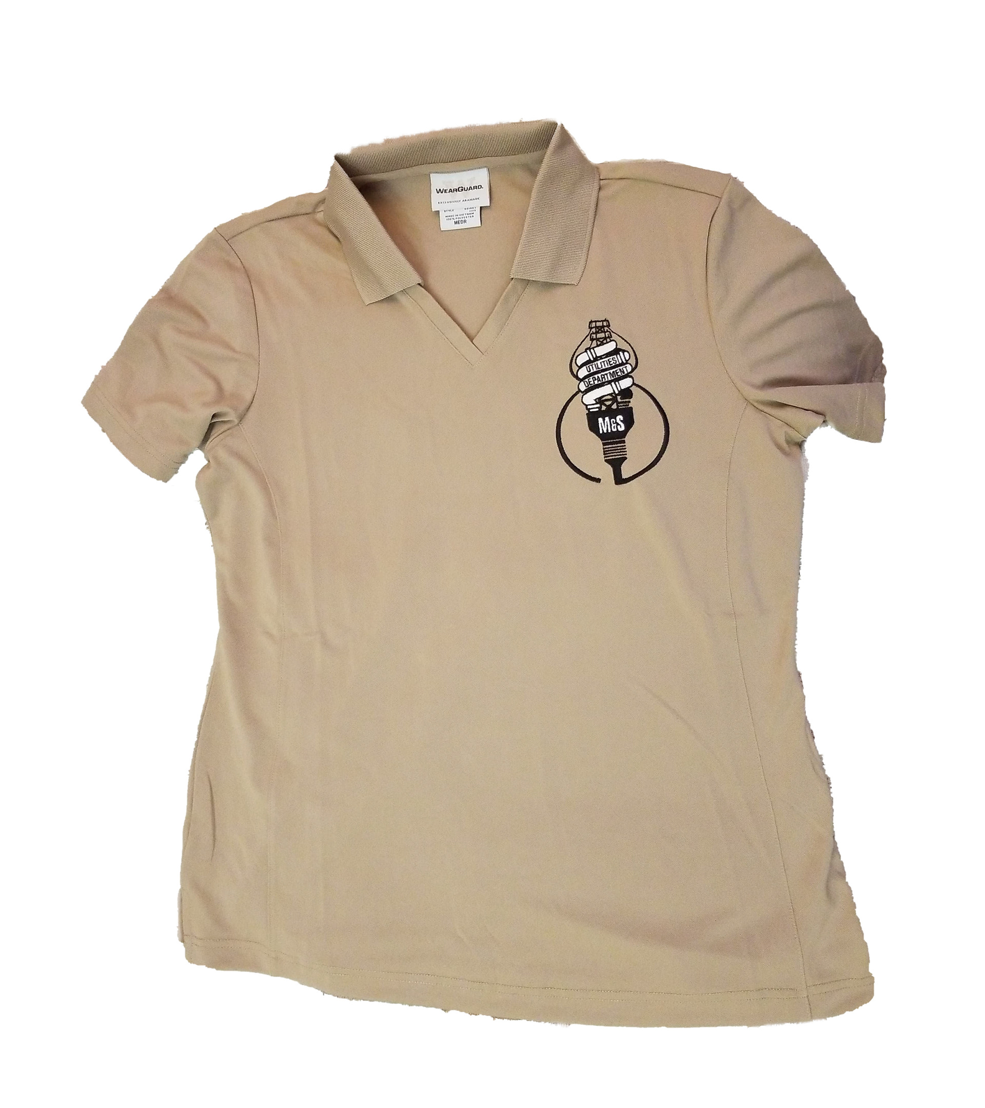 Logo on Tan Shirt