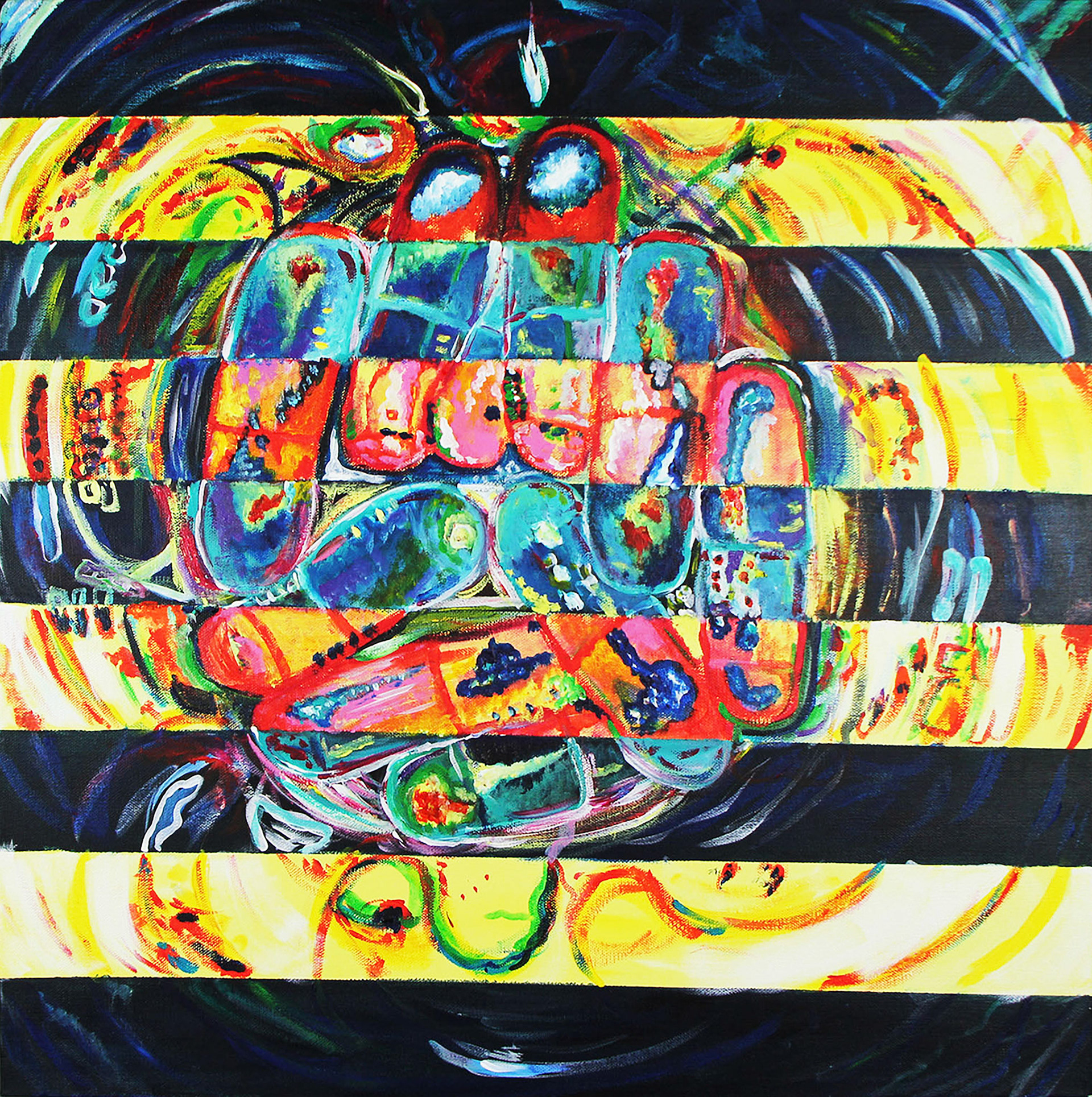 "Pills" Acrylic Painting